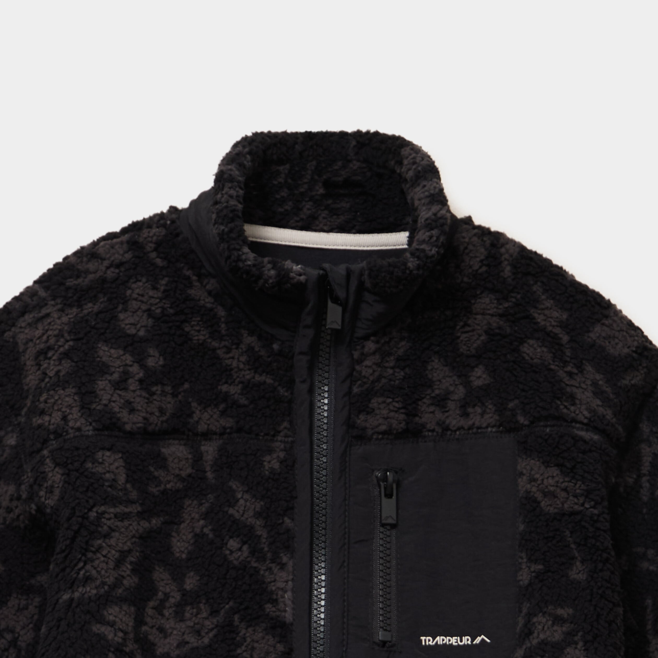 Gilet polaire zipp&eacute; col montant noir gar&ccedil;on