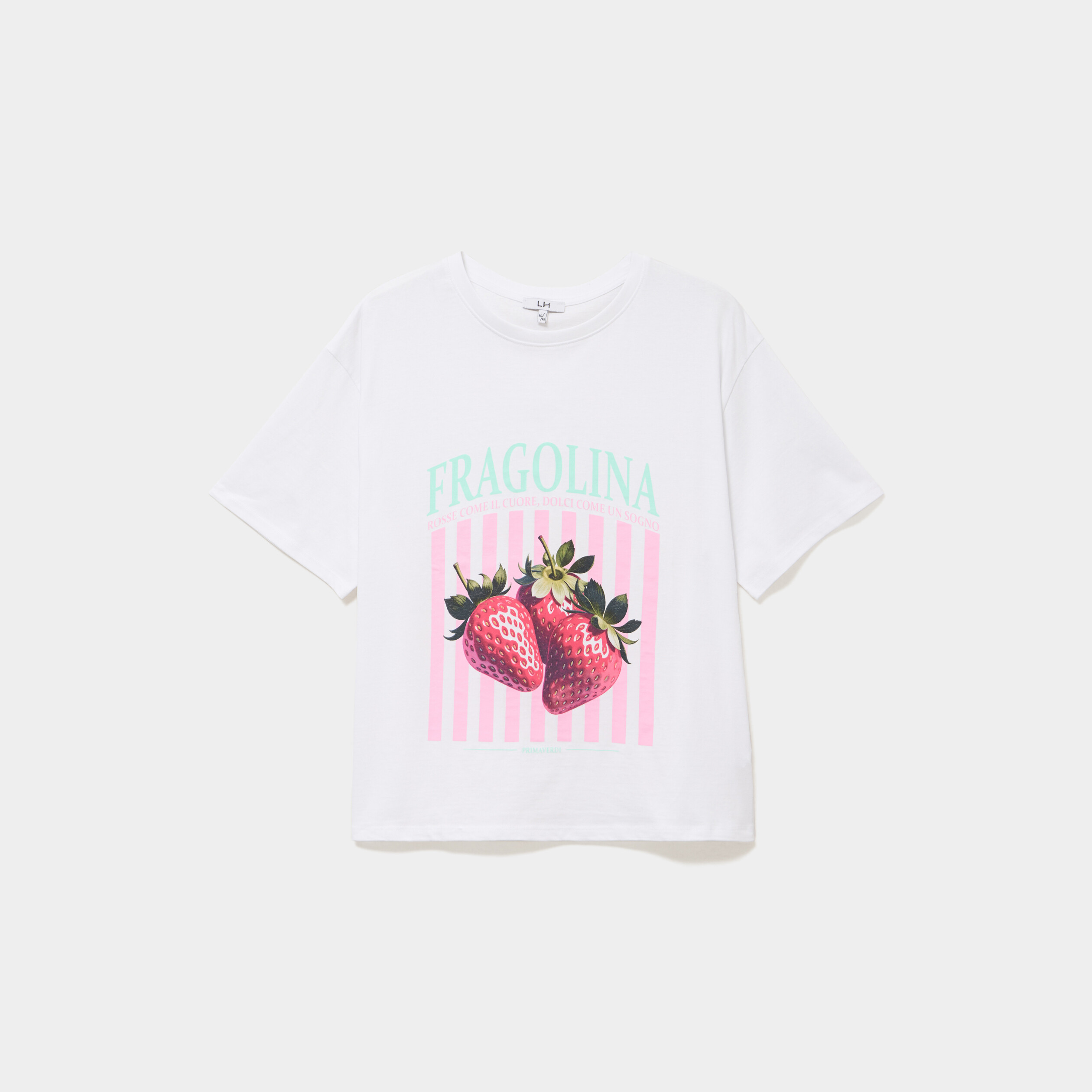 T-shirt avec manches courtes droit coton blanc femme grande taille
