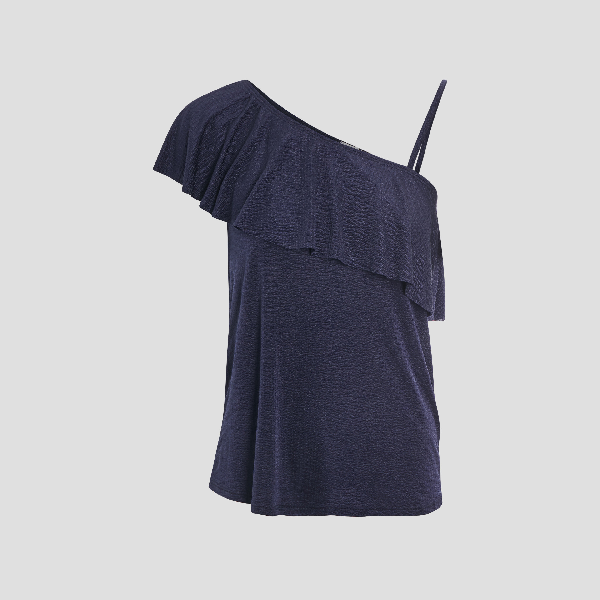 debardeur asymetrique bleu marine femme Débardeur asymétrique bleu marine femme