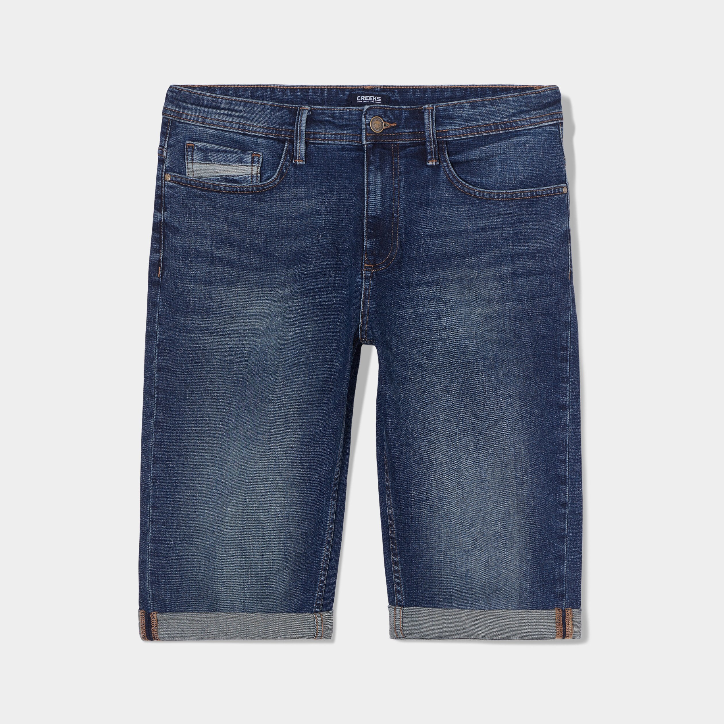 Bermuda regular en jean denim dirty homme