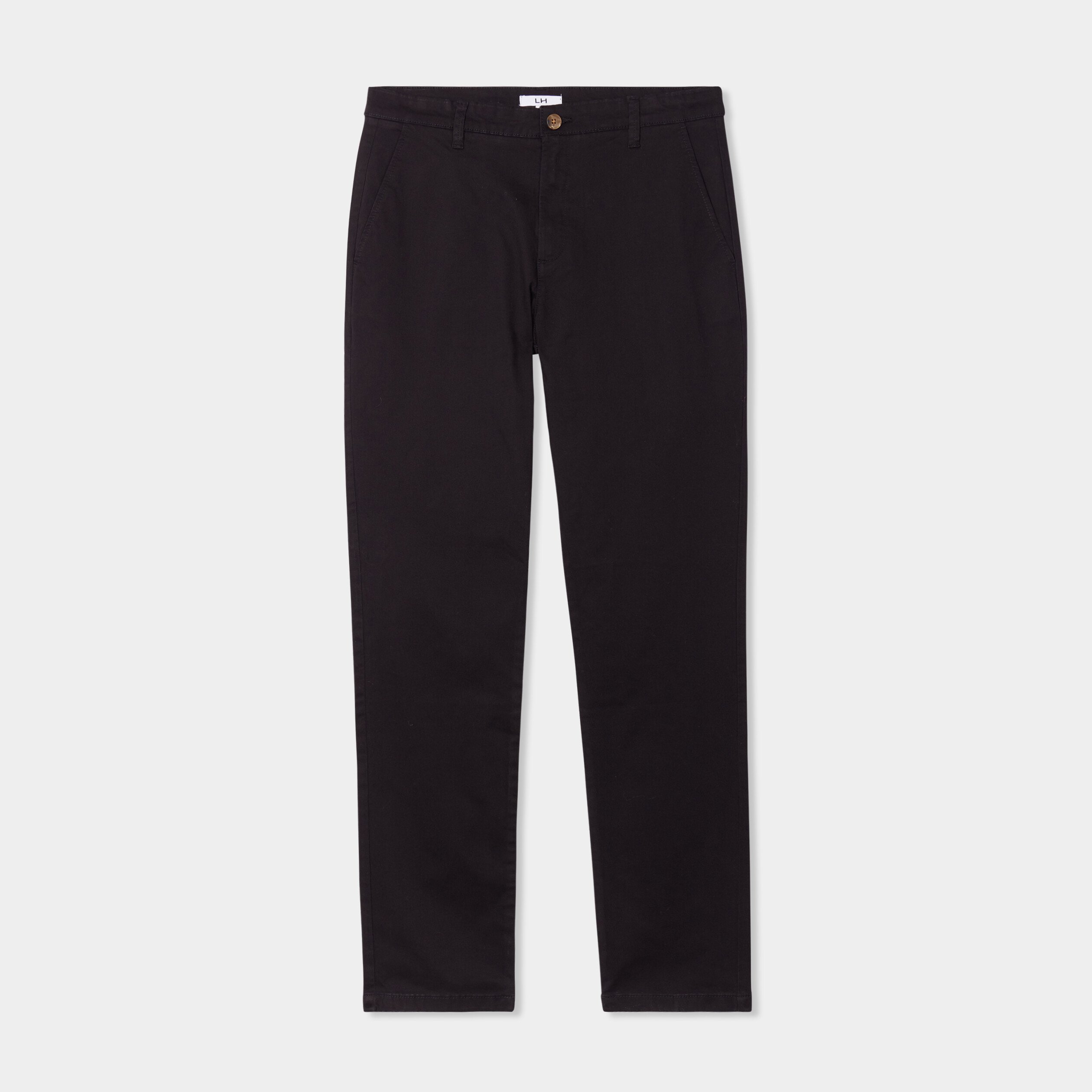 pantalon chino droit stretch noir homme Pantalon chino droit stretch noir homme