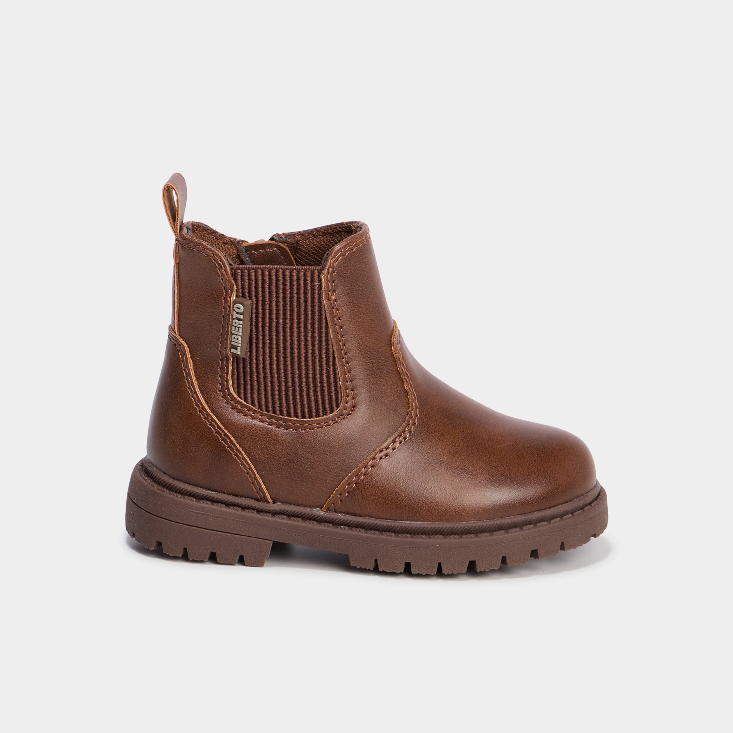 Bottines chelsea crant&eacute;es Liberto marron b&eacute;b&eacute; gar&ccedil;on