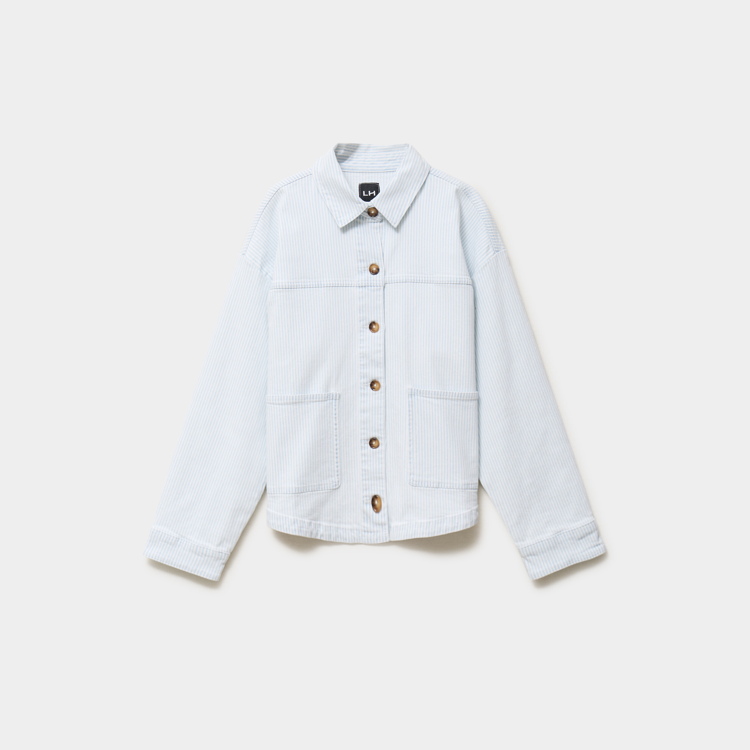 Surchemise 2 poches coton blanc femme