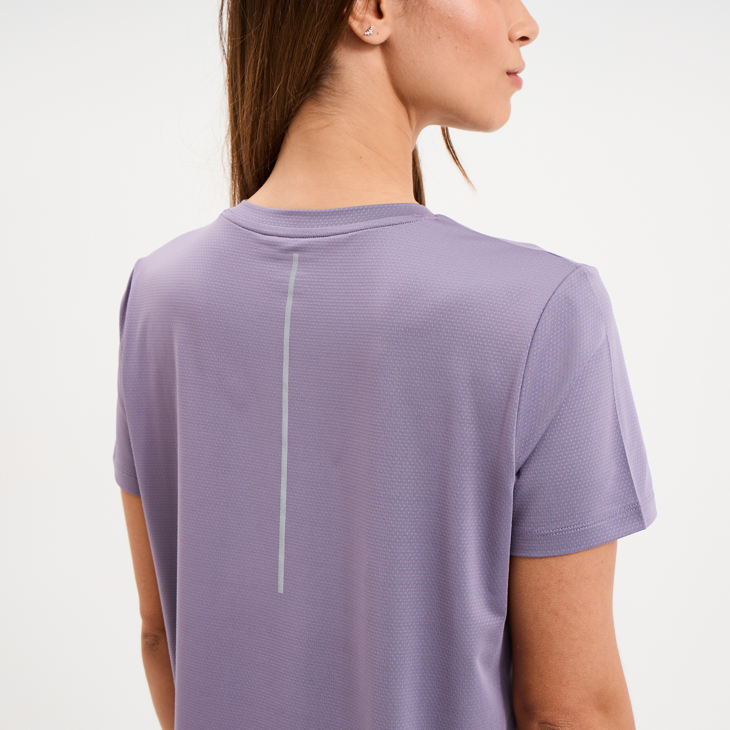 T-shirt de sport droit manches courtes violet femme