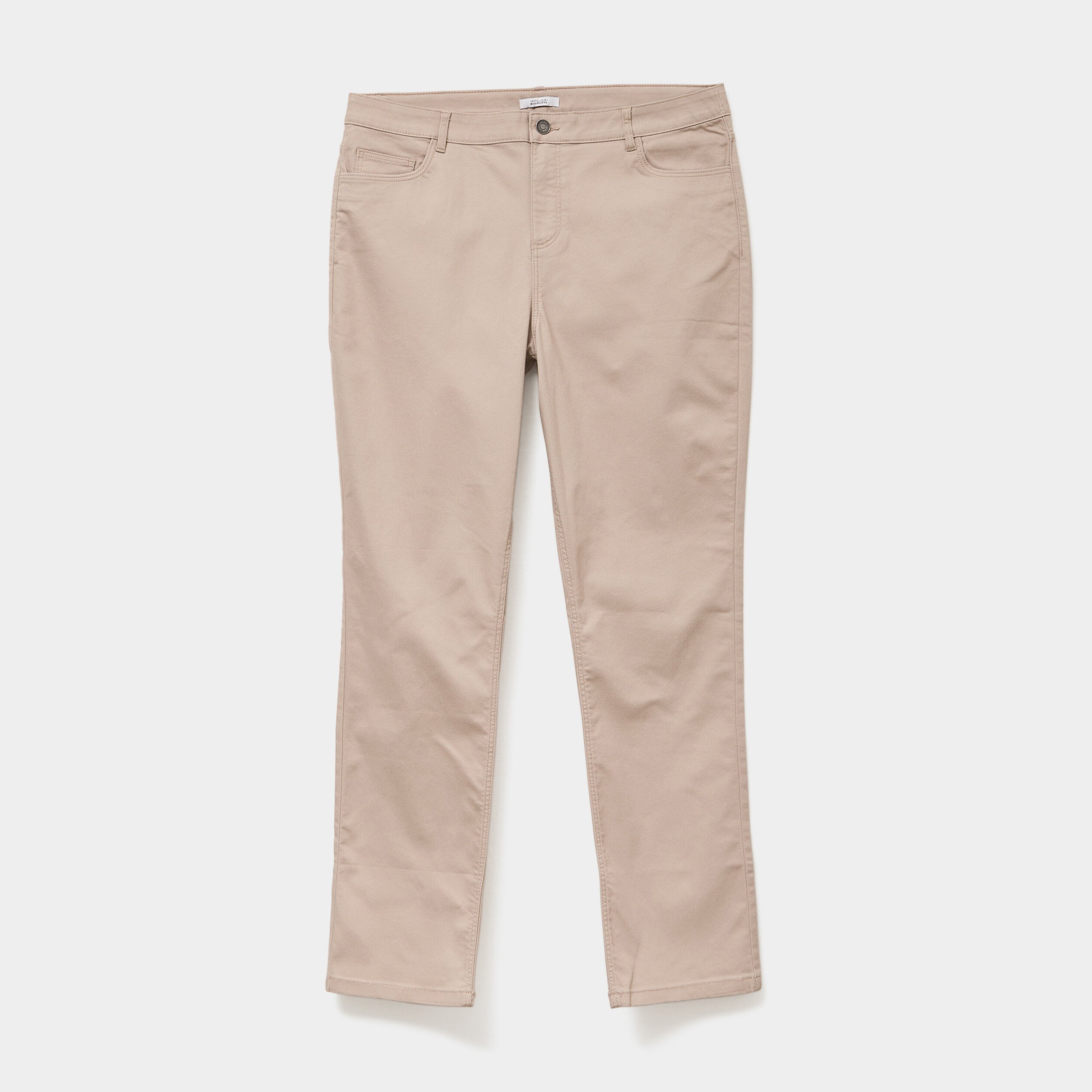 pantalon straight taille haute modavista sable femmegt Pantalon straight taille haute Modavista sable femme grande taille