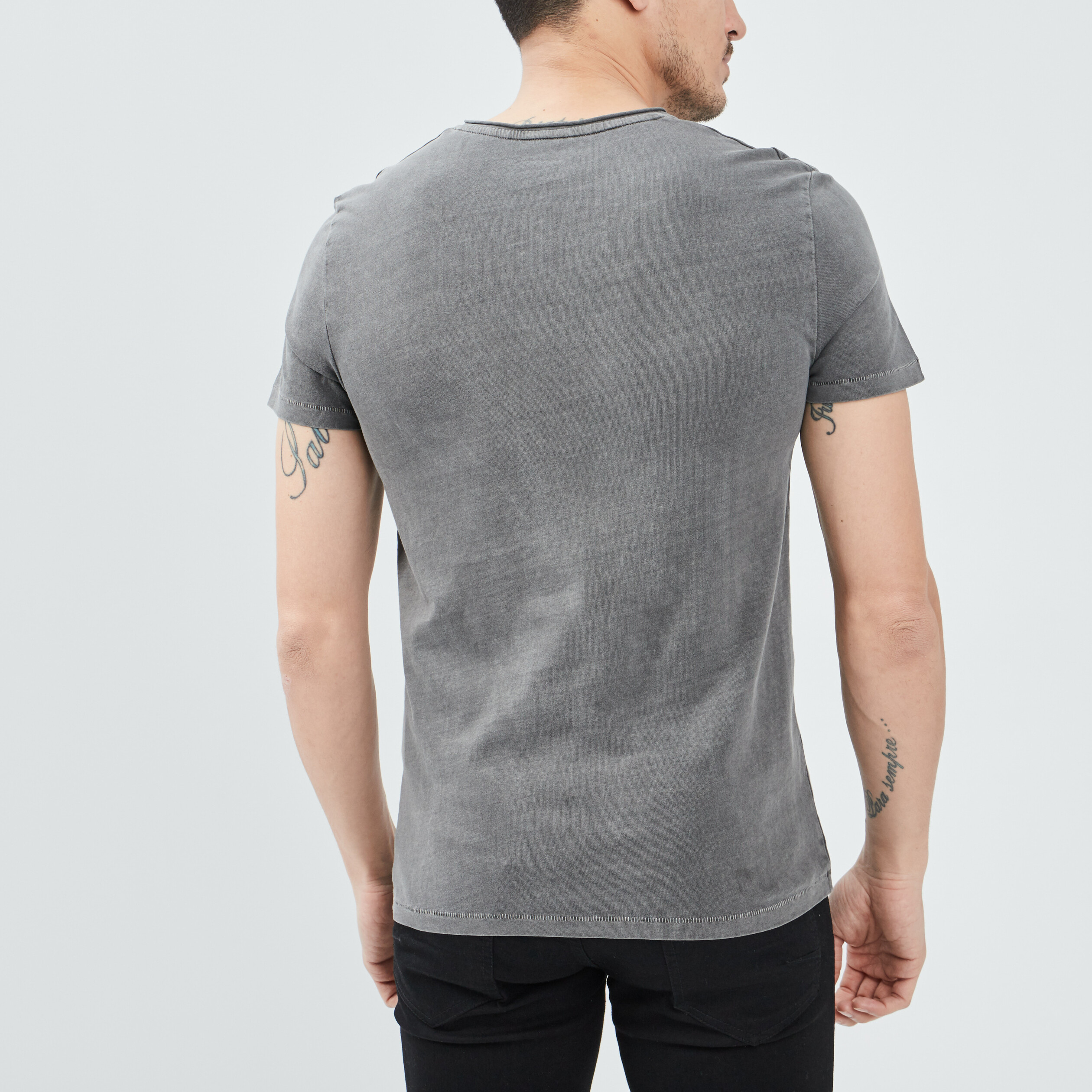 Tee shirt sales gris homme