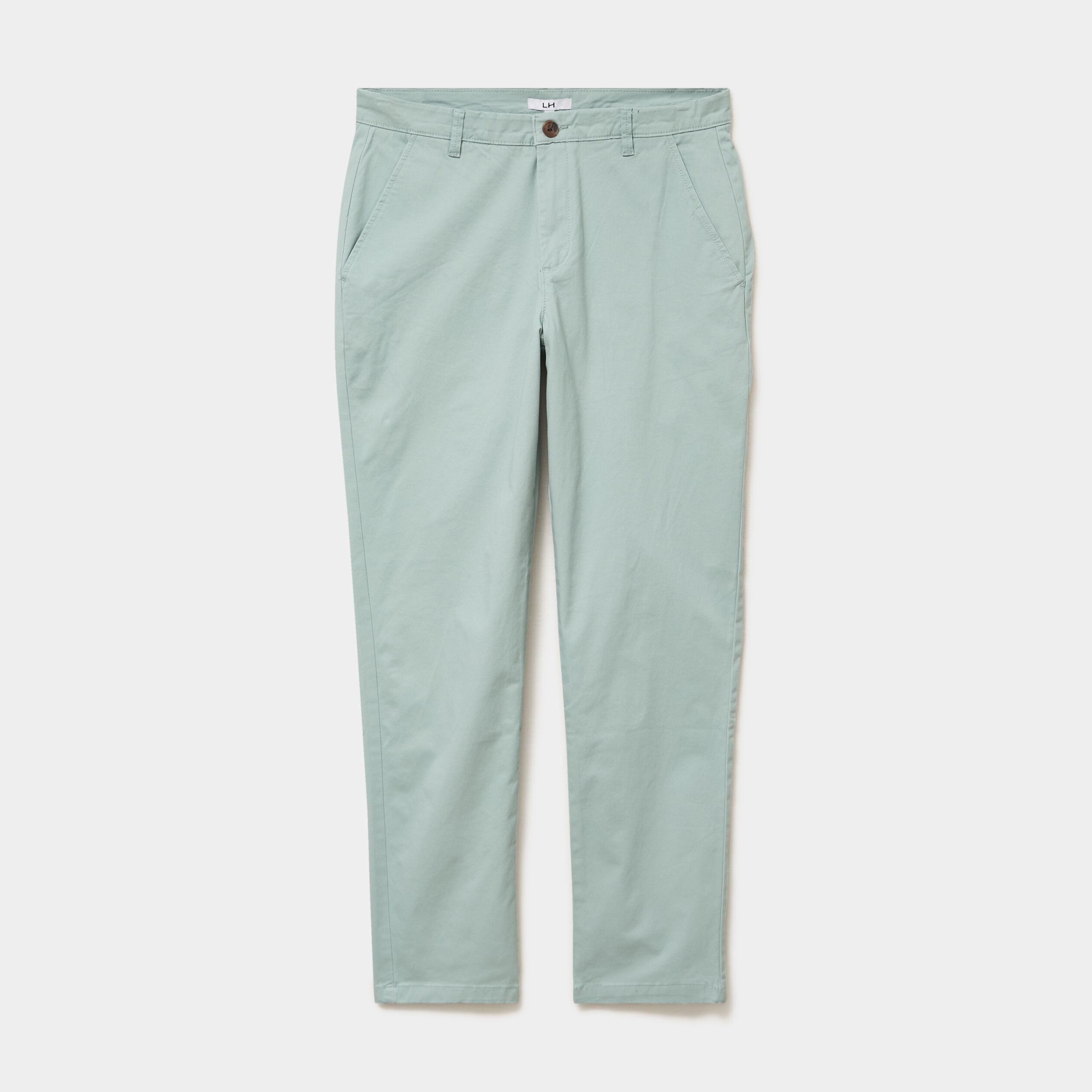 Pantalon chino droit stretch vert pastel homme