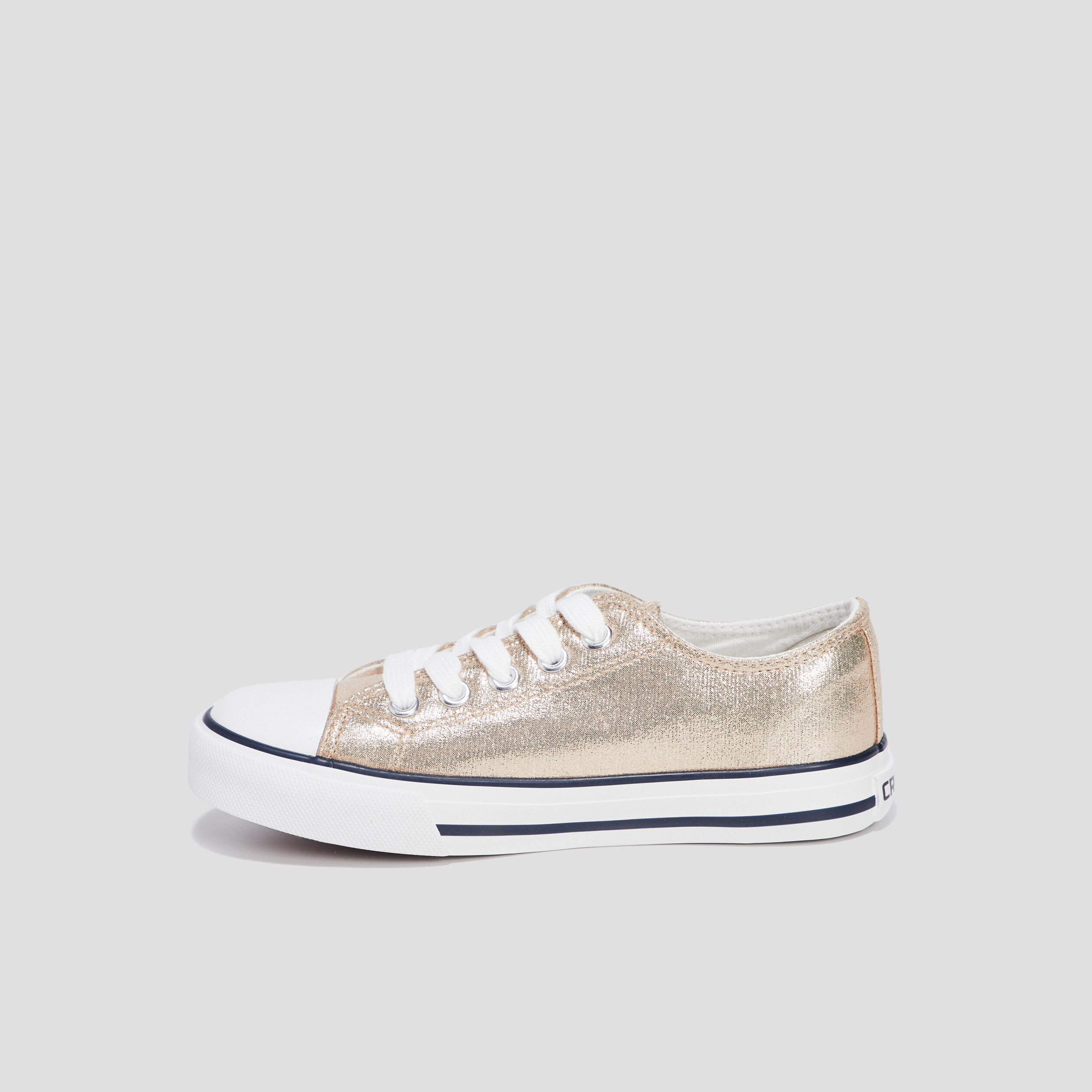 tennis en toile a lacets creeks jaune or fille Tennis en toile à lacets Creeks jaune or fille