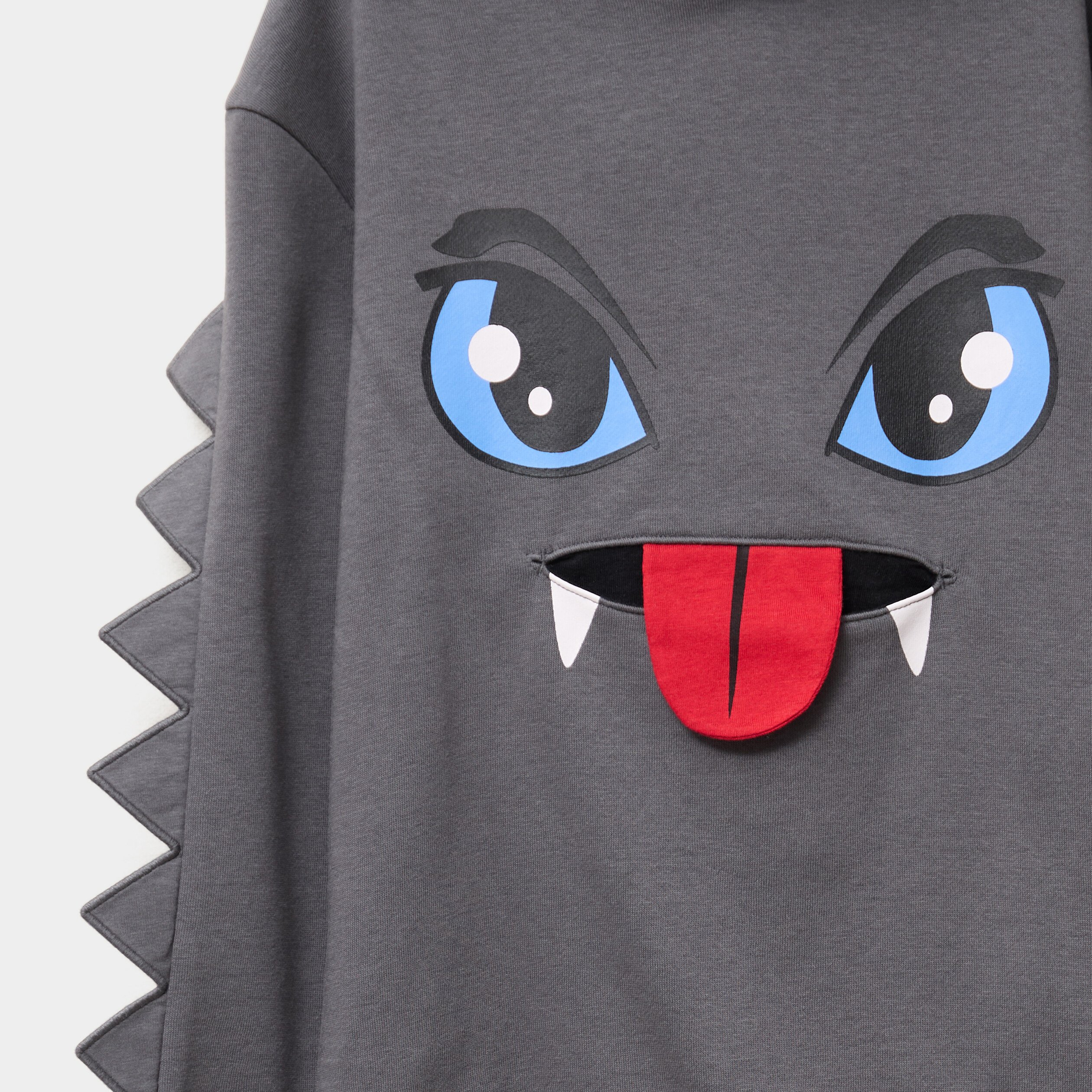 sweat hoodie details fantaisie coton gris fonce garcon Sweat hoodie détails fantaisie coton gris foncé garçon