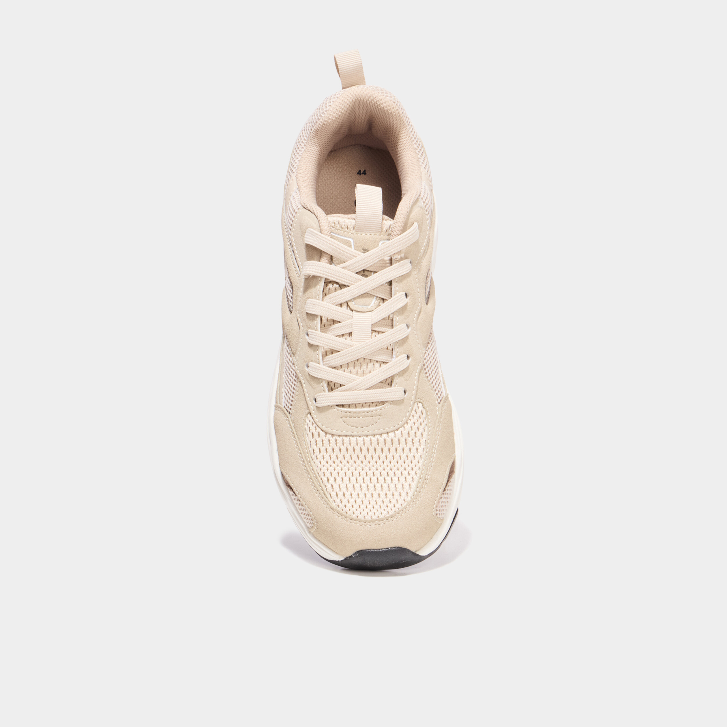 Baskets running &agrave; lacets sable homme