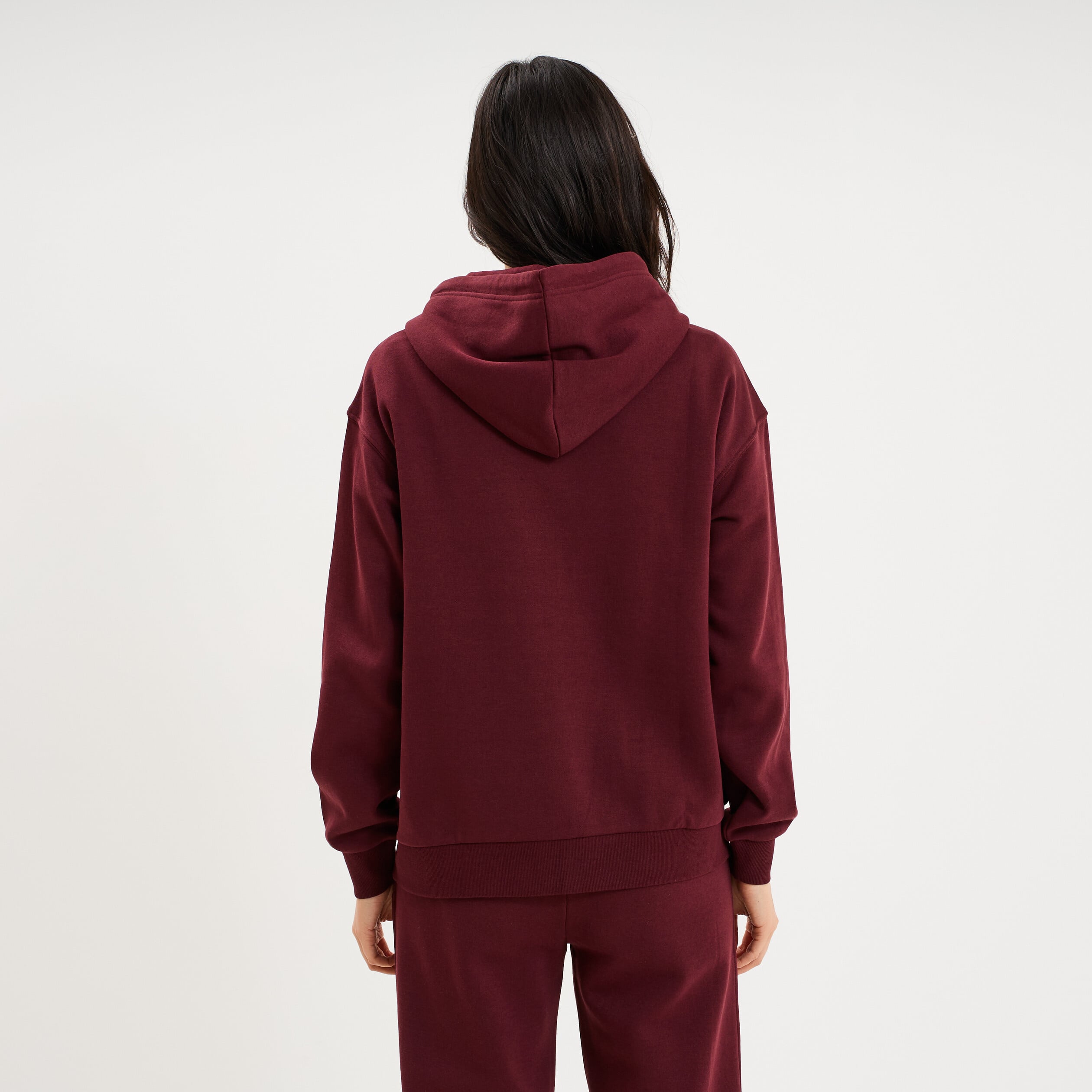 Sweat zipp&eacute; &agrave; capuche violet fonc&eacute; femme
