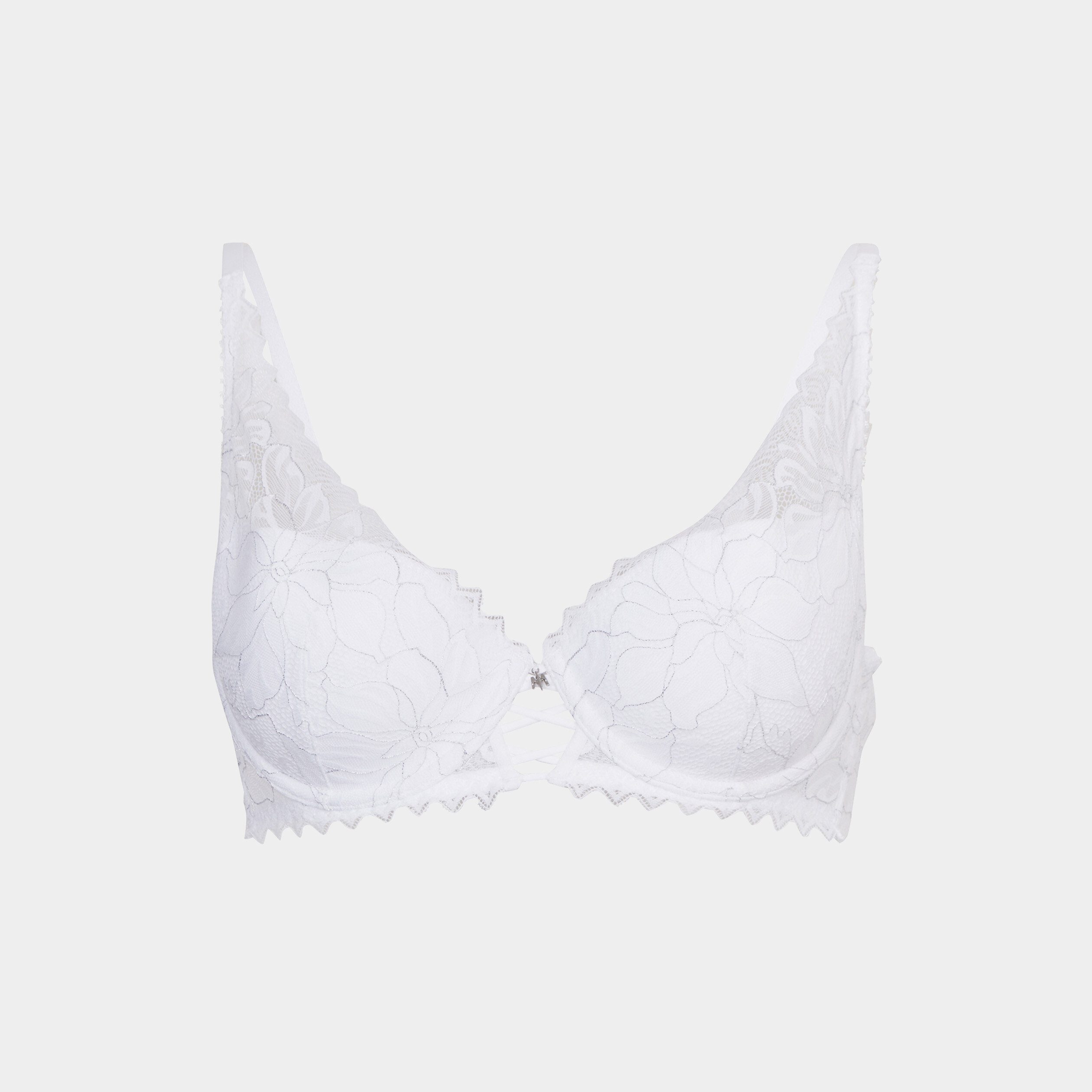 soutien gorge foulard padde dentelle blanc femme Soutien-gorge foulard paddé dentelle blanc femme