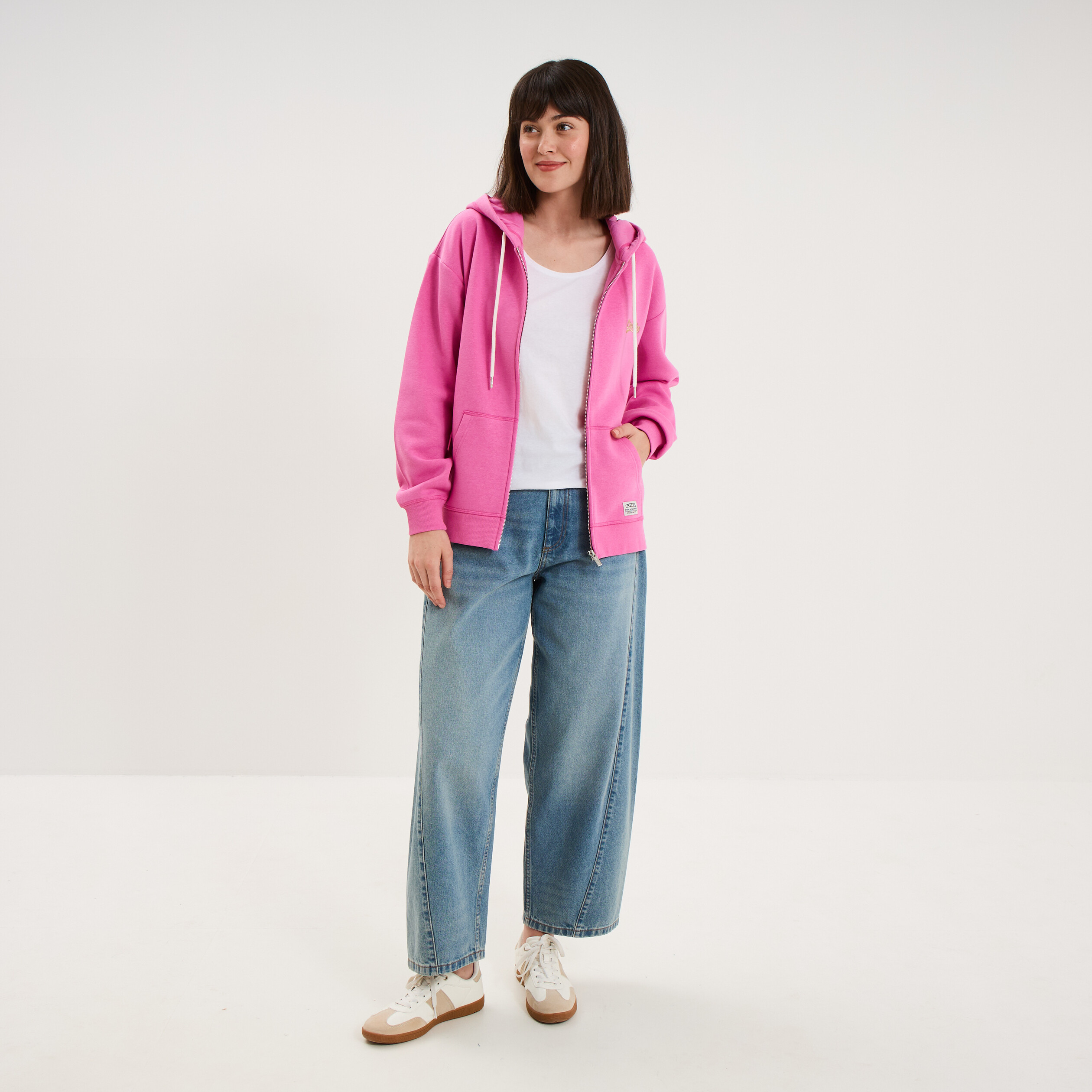 D&eacute;bardeur bretelles larges coton blanc femme