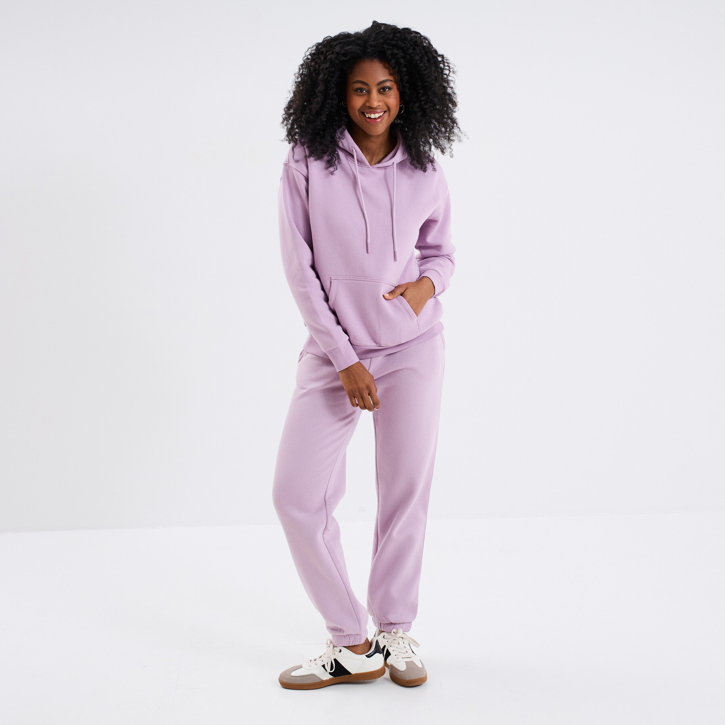 sweat hoodie molleton a capuche violet clair femme Sweat hoodie molleton à capuche violet clair femme