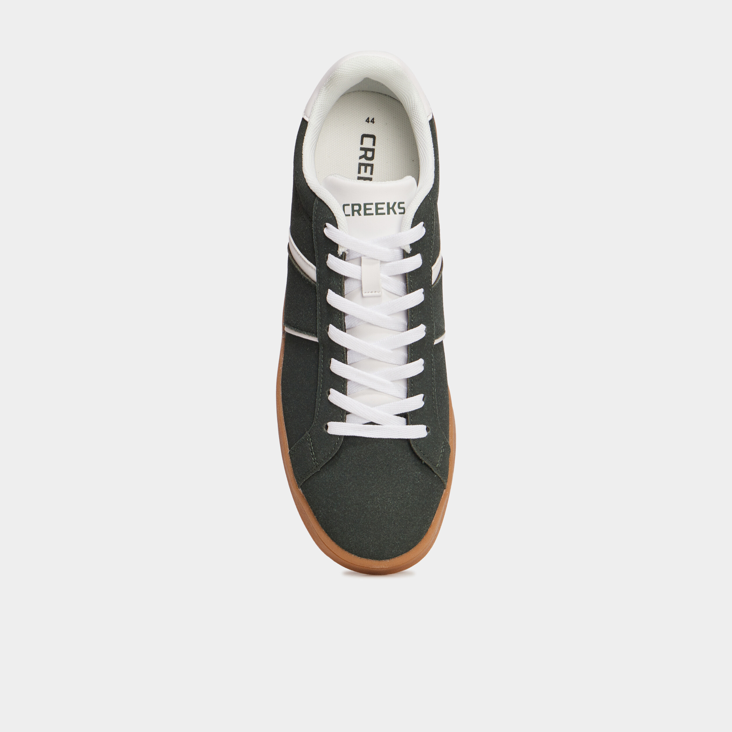 tennis basses a lacets effet daim vert fonce homme Tennis basses à lacets effet daim vert foncé homme
