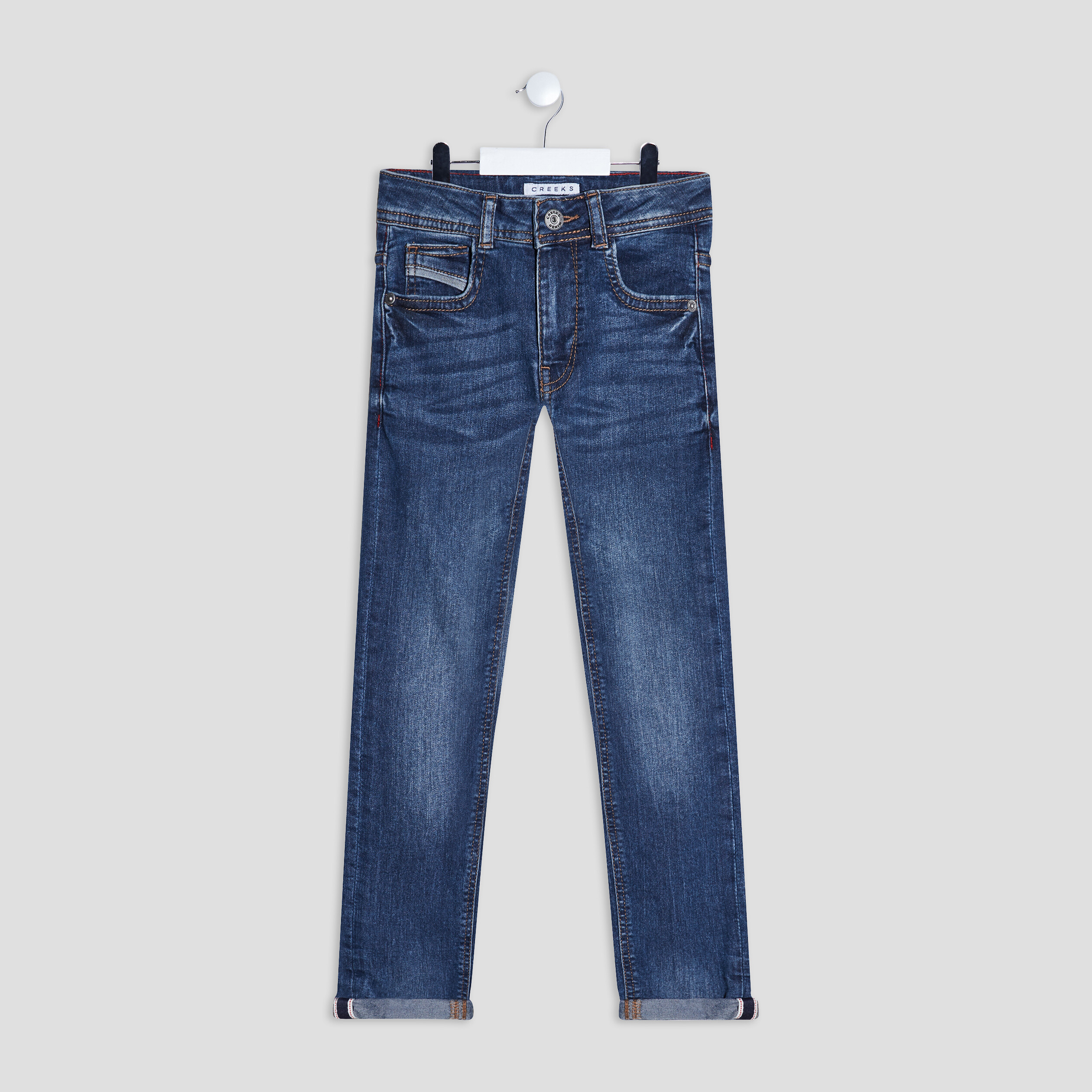 jeans slim stretch creeks denim stone garcon Jeans slim stretch Creeks denim stone garçon