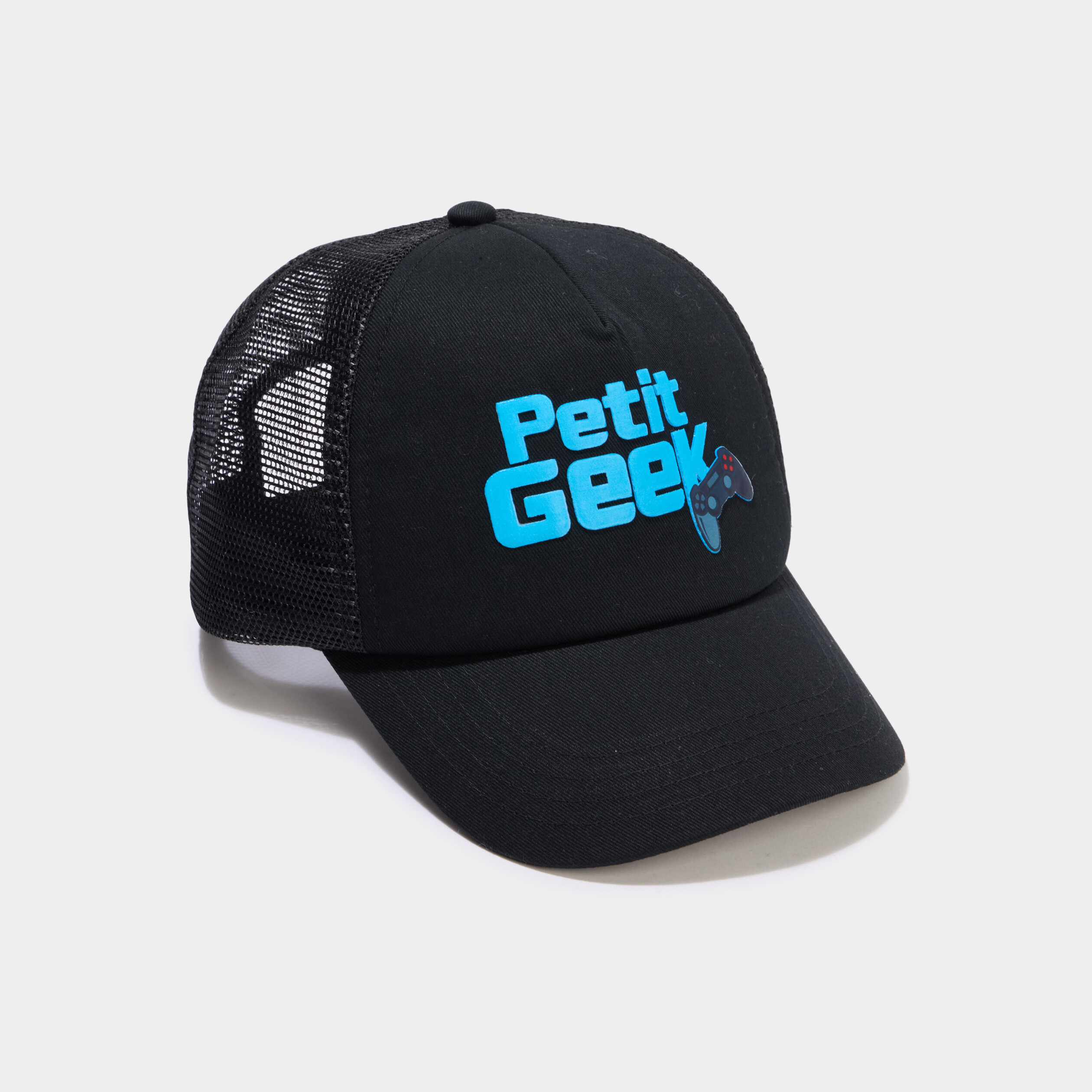 Casquette avec empi&egrave;cements mesh noir gar&ccedil;on