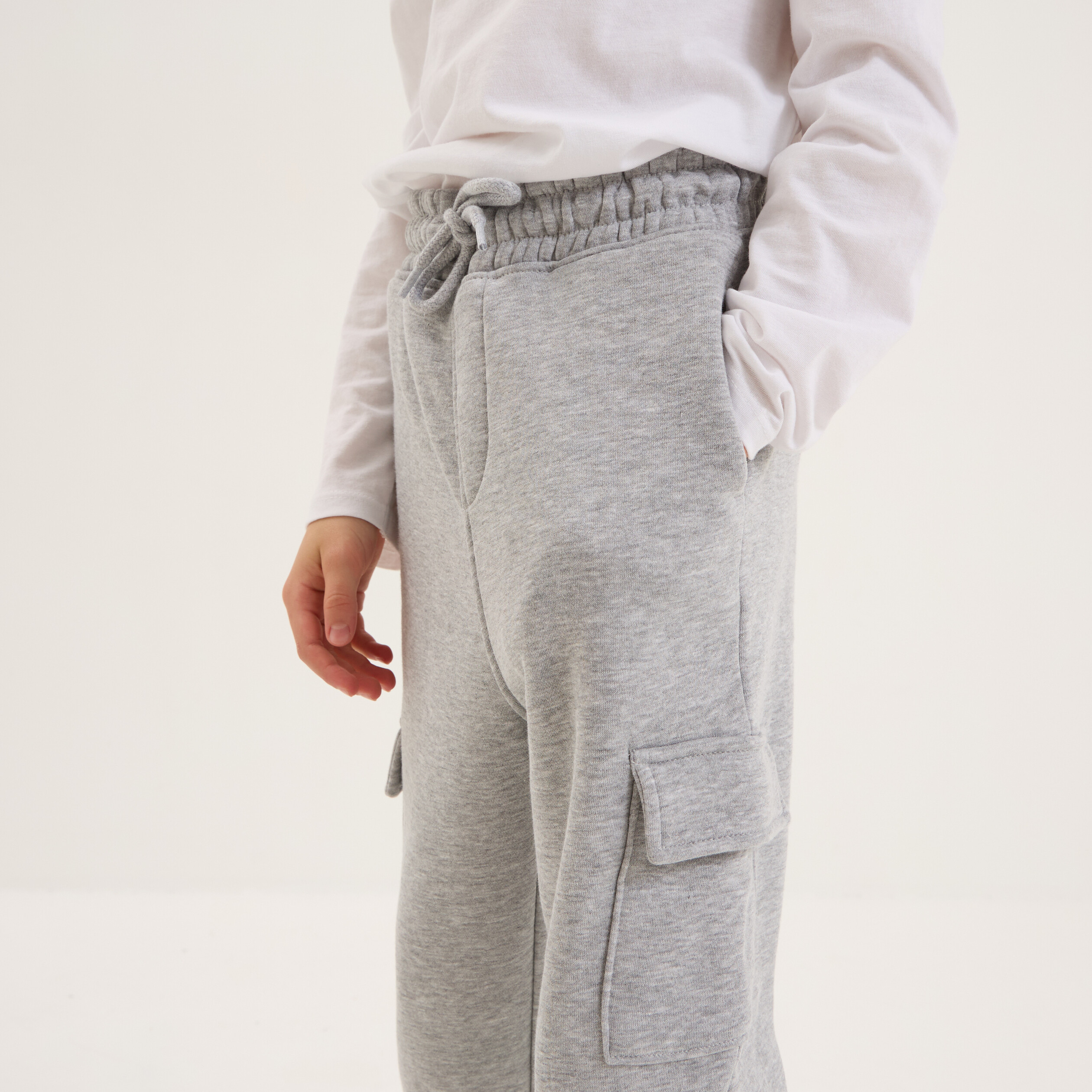 pantalon de jogging cargo gris clair garcon Pantalon de jogging cargo gris clair garçon
