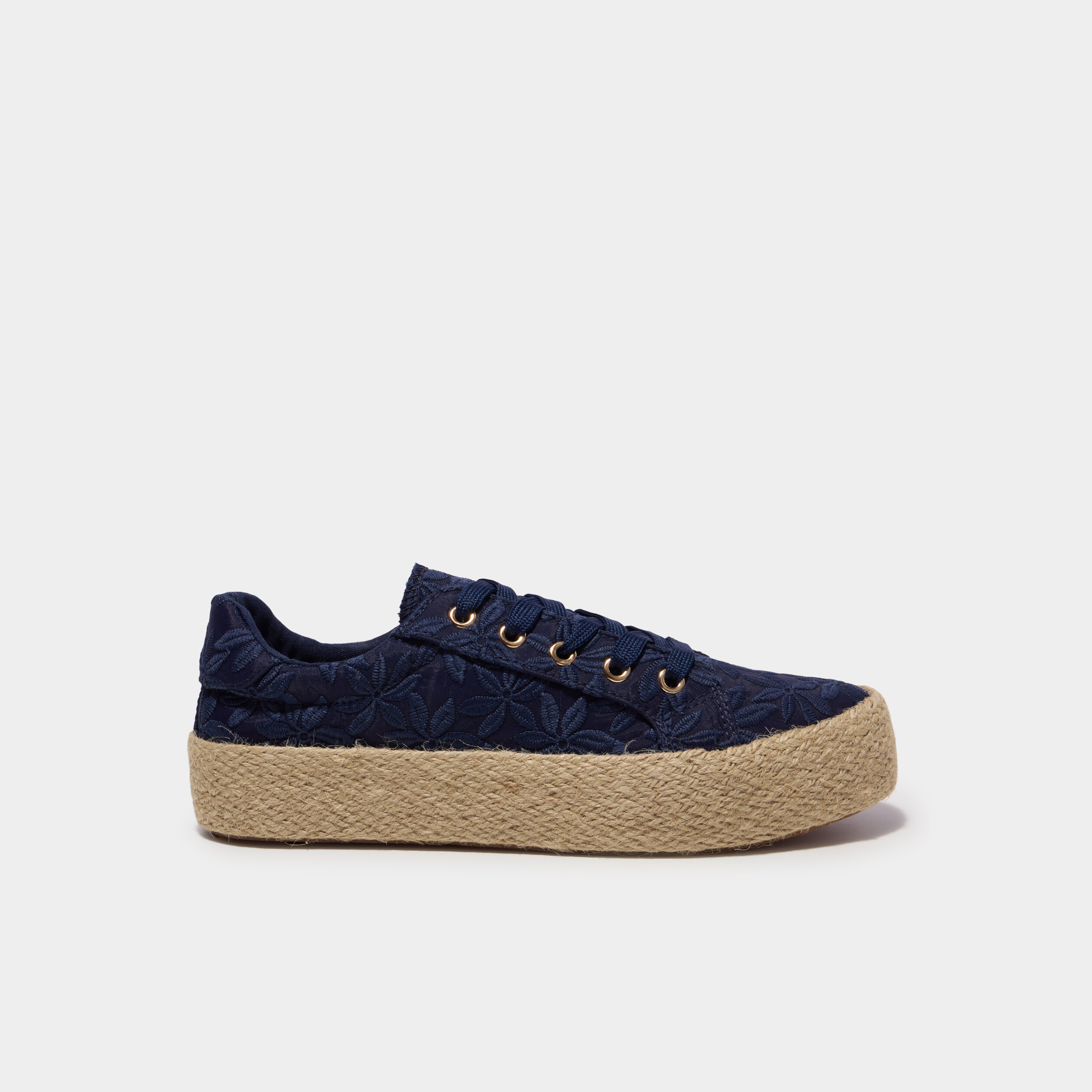 Tennis basses en toile bleu marine femme
