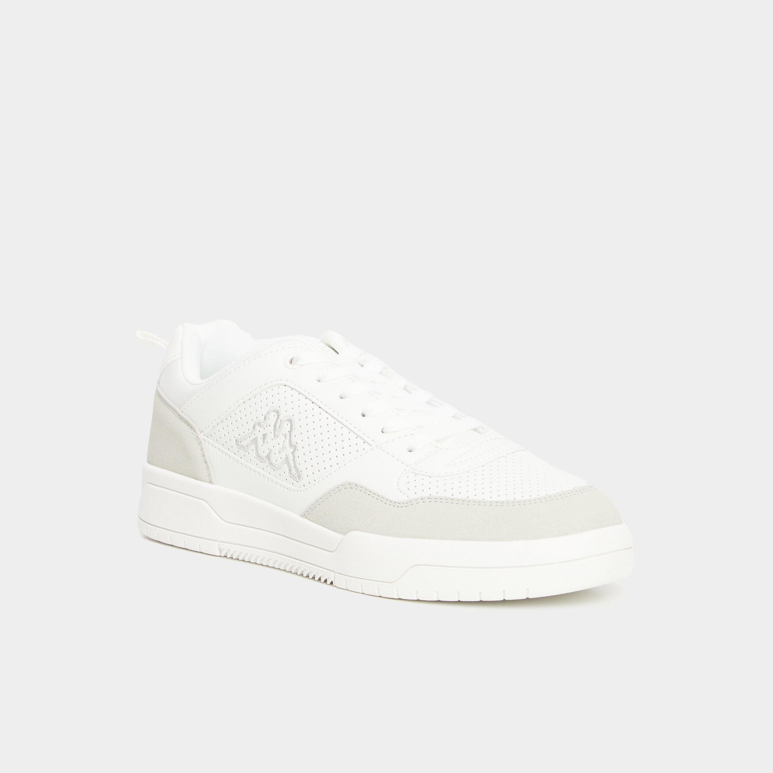 Tennis basses &agrave; lacets Kappa blanc homme