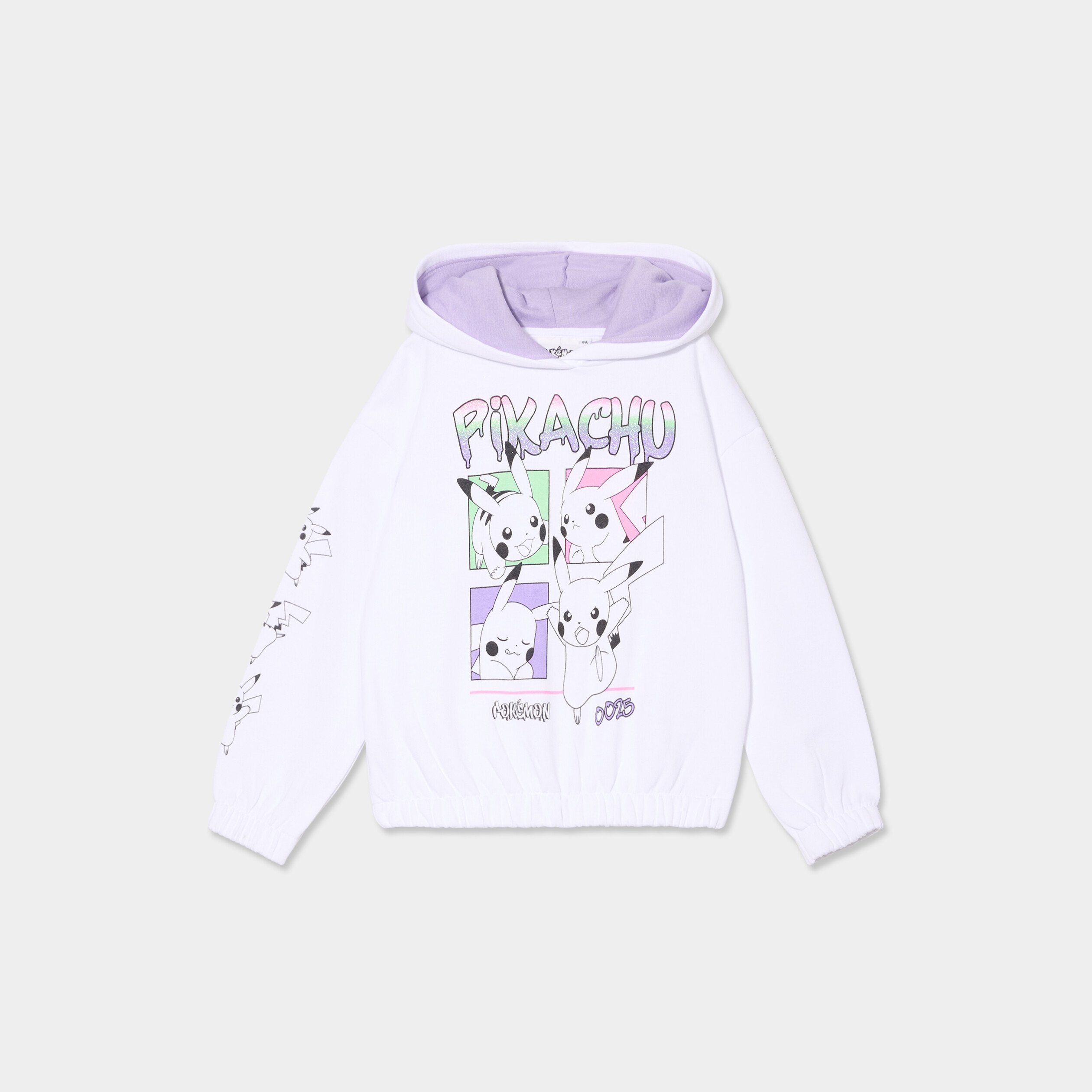 sweat hoodie a capuche pokemon pikachu blanc fille Sweat hoodie à capuche Pokémon Pikachu blanc fille