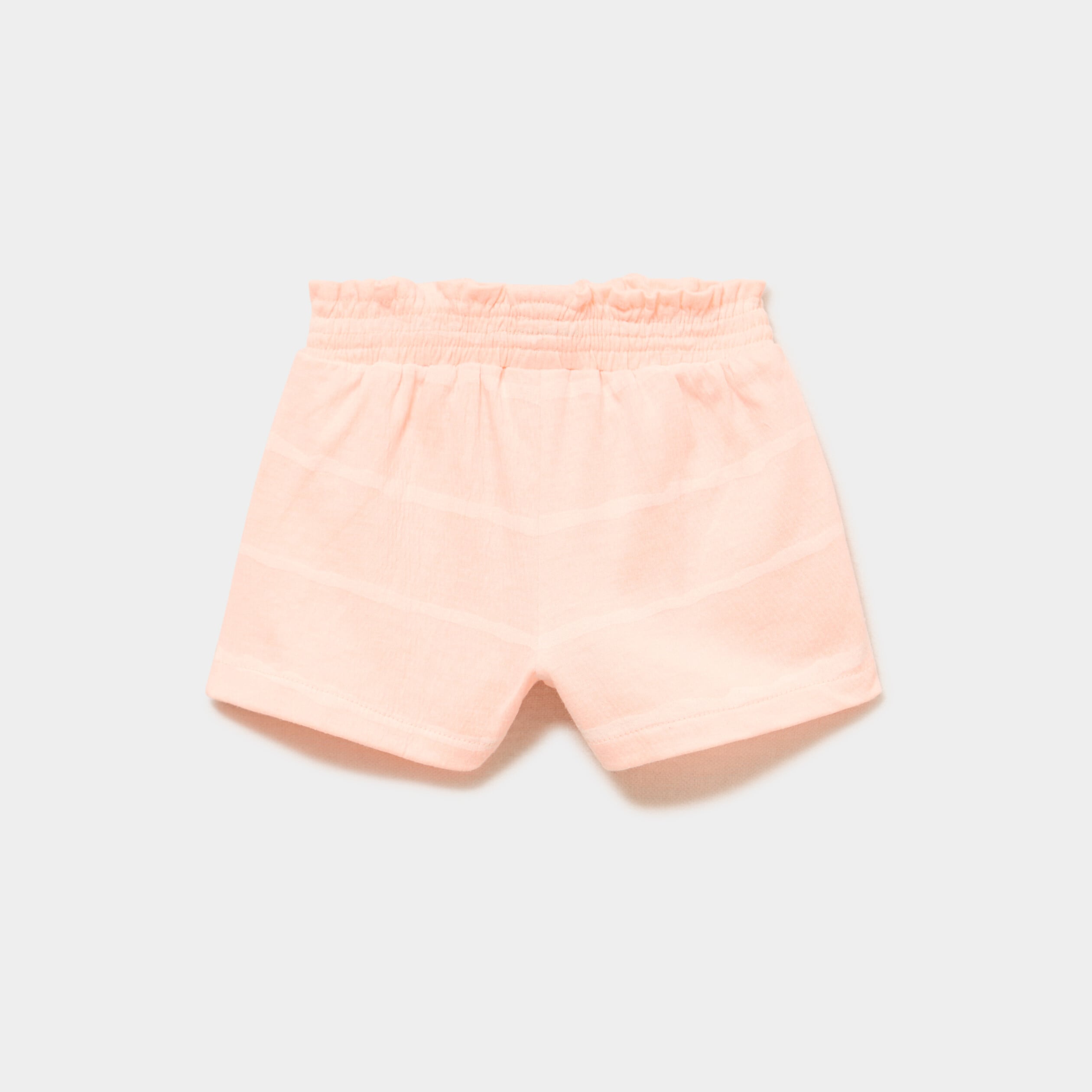 Lot 2 shorts tailles &eacute;lastiqu&eacute;es orange fluo b&eacute;b&eacute; fille