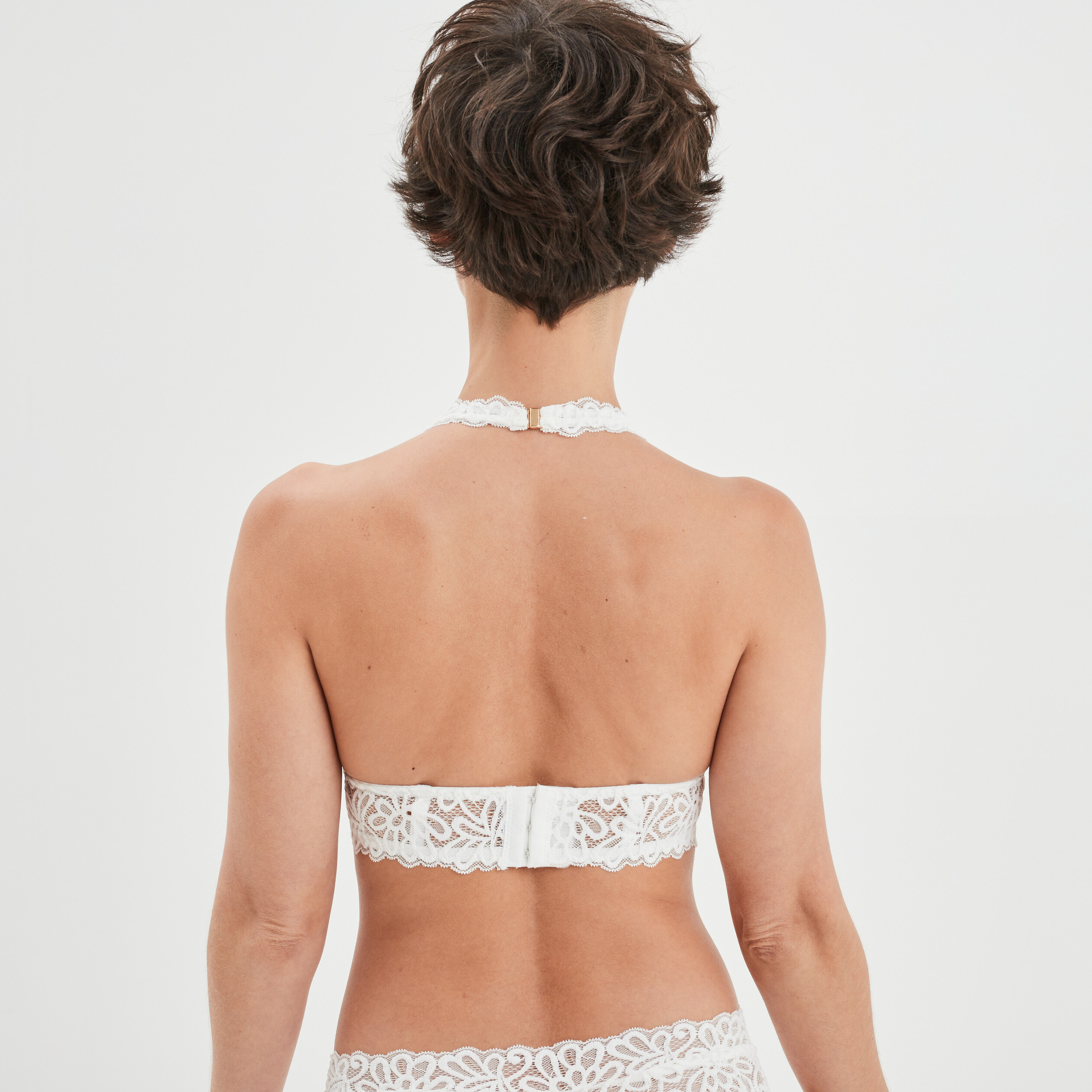 soutien gorge foulard dentelle mousseuse blanc femme Soutien-gorge foulard dentelle mousseuse blanc femme