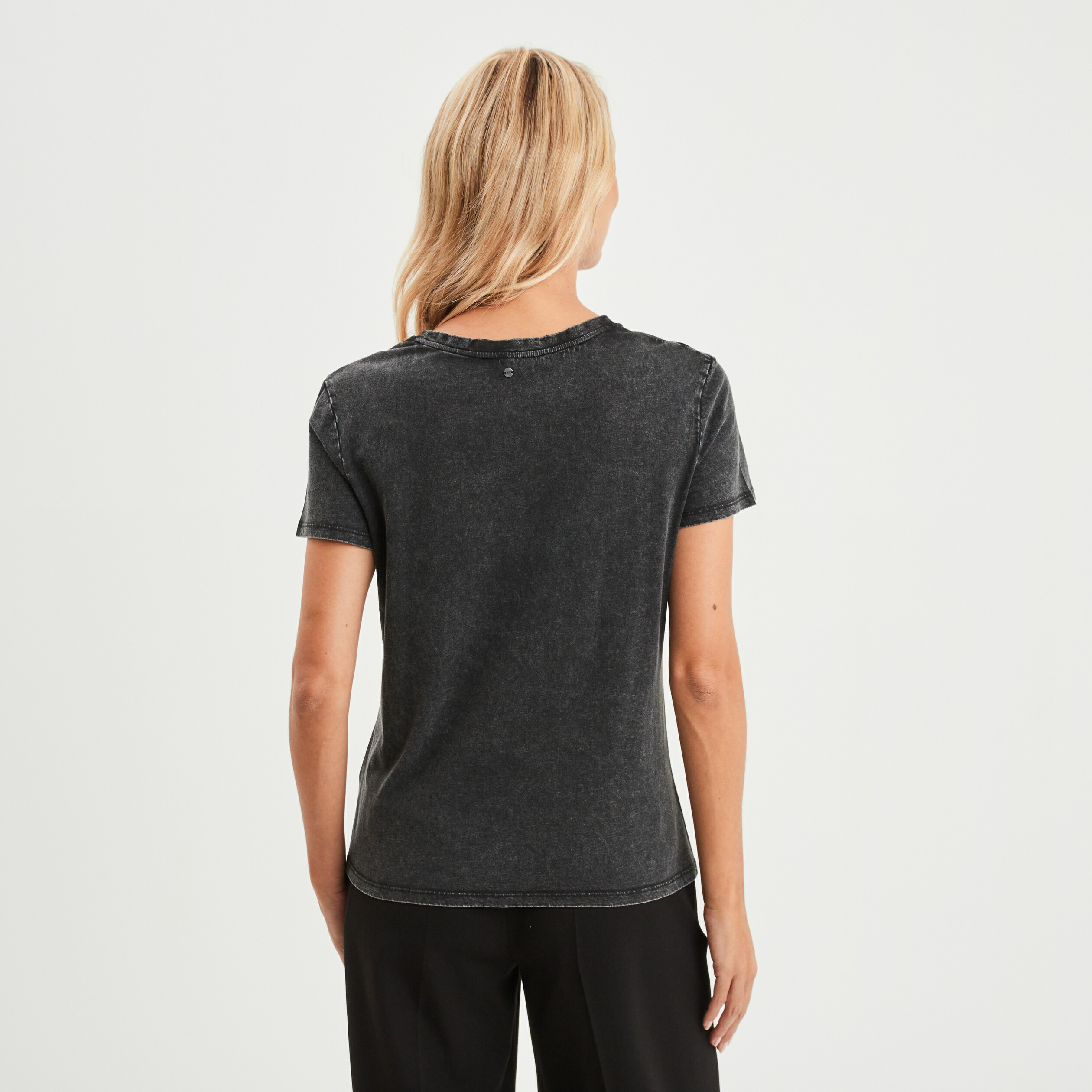 T-shirt oversize avec strass Liberto noir femme