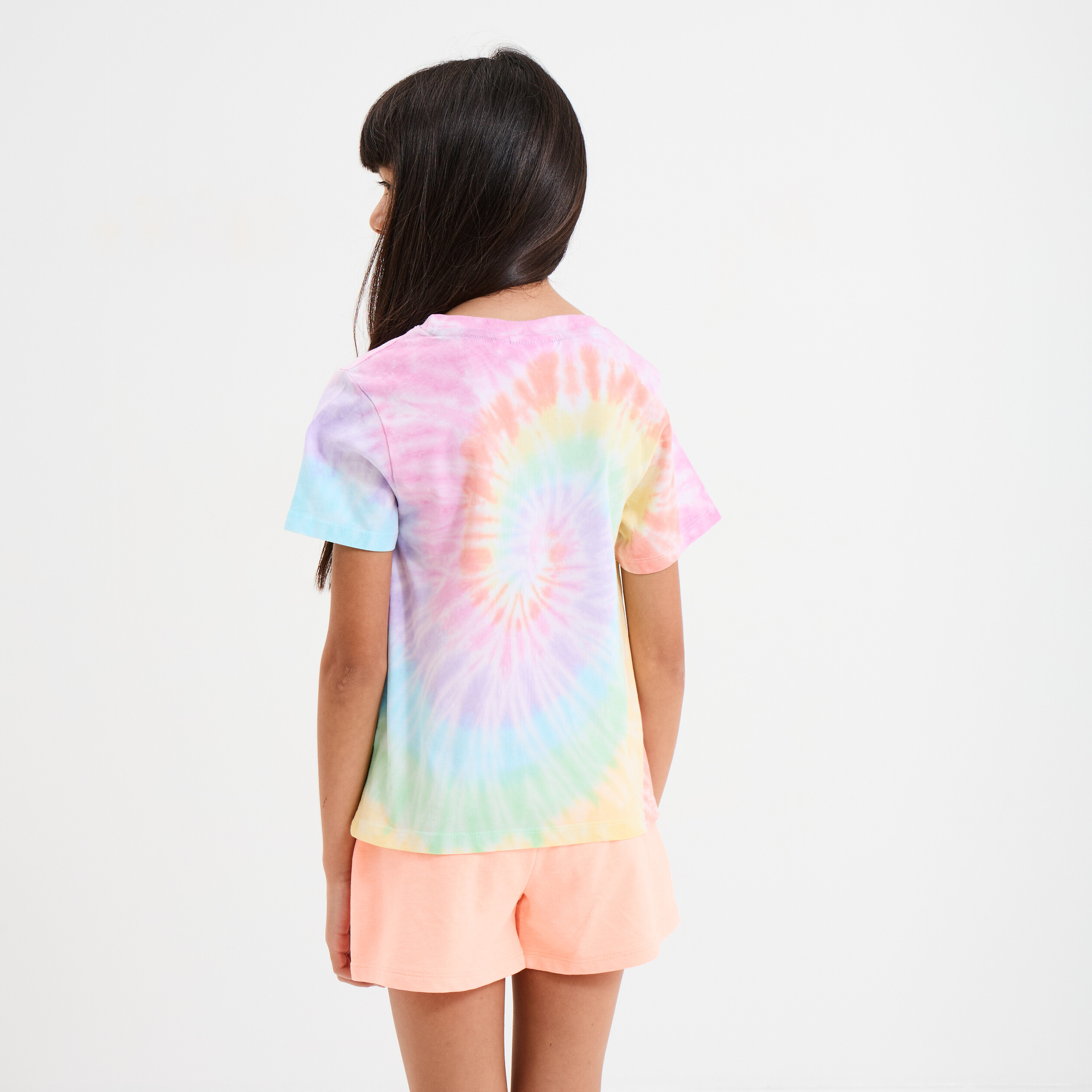 t shirt manches courtes coton stitch multicolore fille T-shirt manches courtes coton Stitch multicolore fille