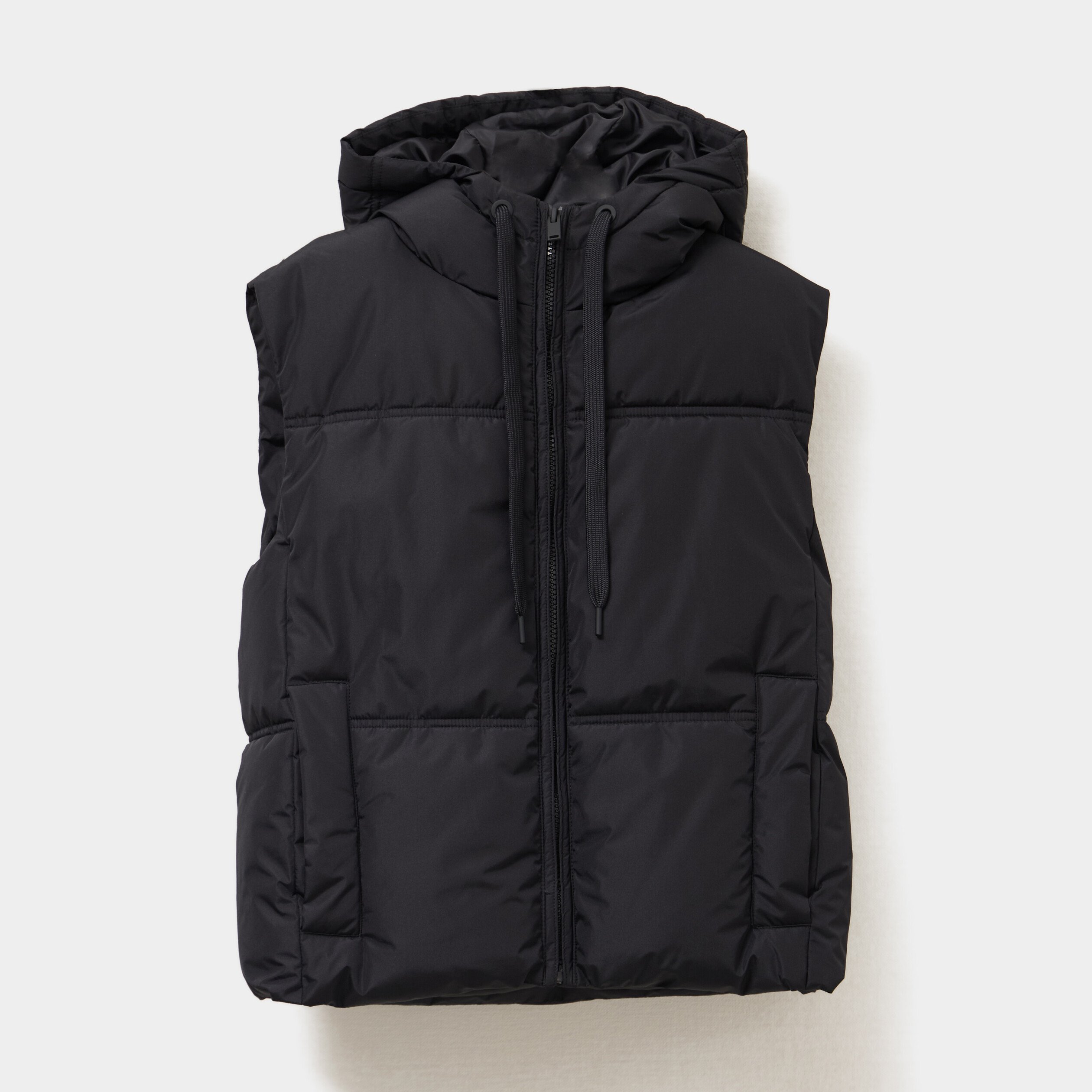 doudoune doublee sans manches a capuche noir femme Doudoune doublée sans manches à capuche noir femme