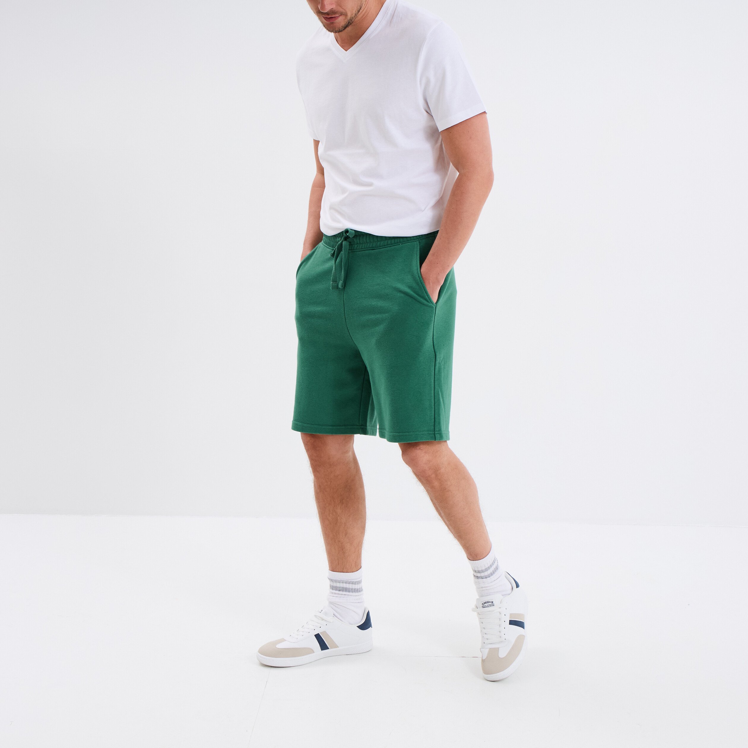 short de jogging en molleton vert menthe homme Short de jogging en molleton vert menthe homme