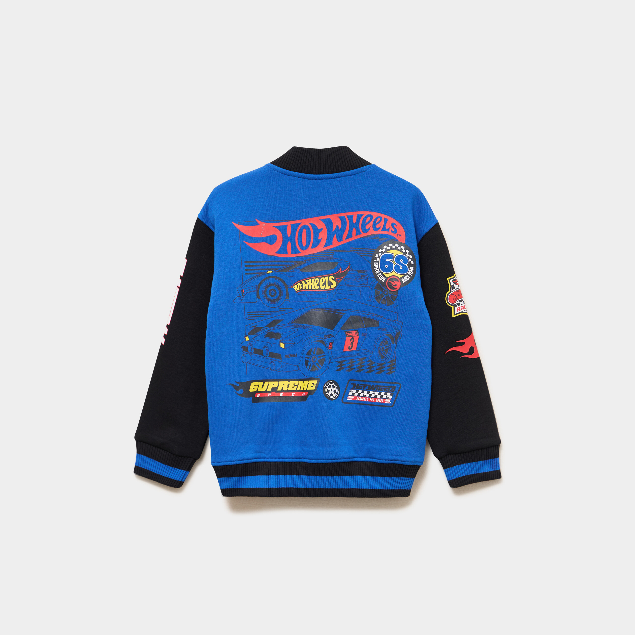 Veste teddy molletonn&eacute;e Hot Wheels bleu gar&ccedil;on