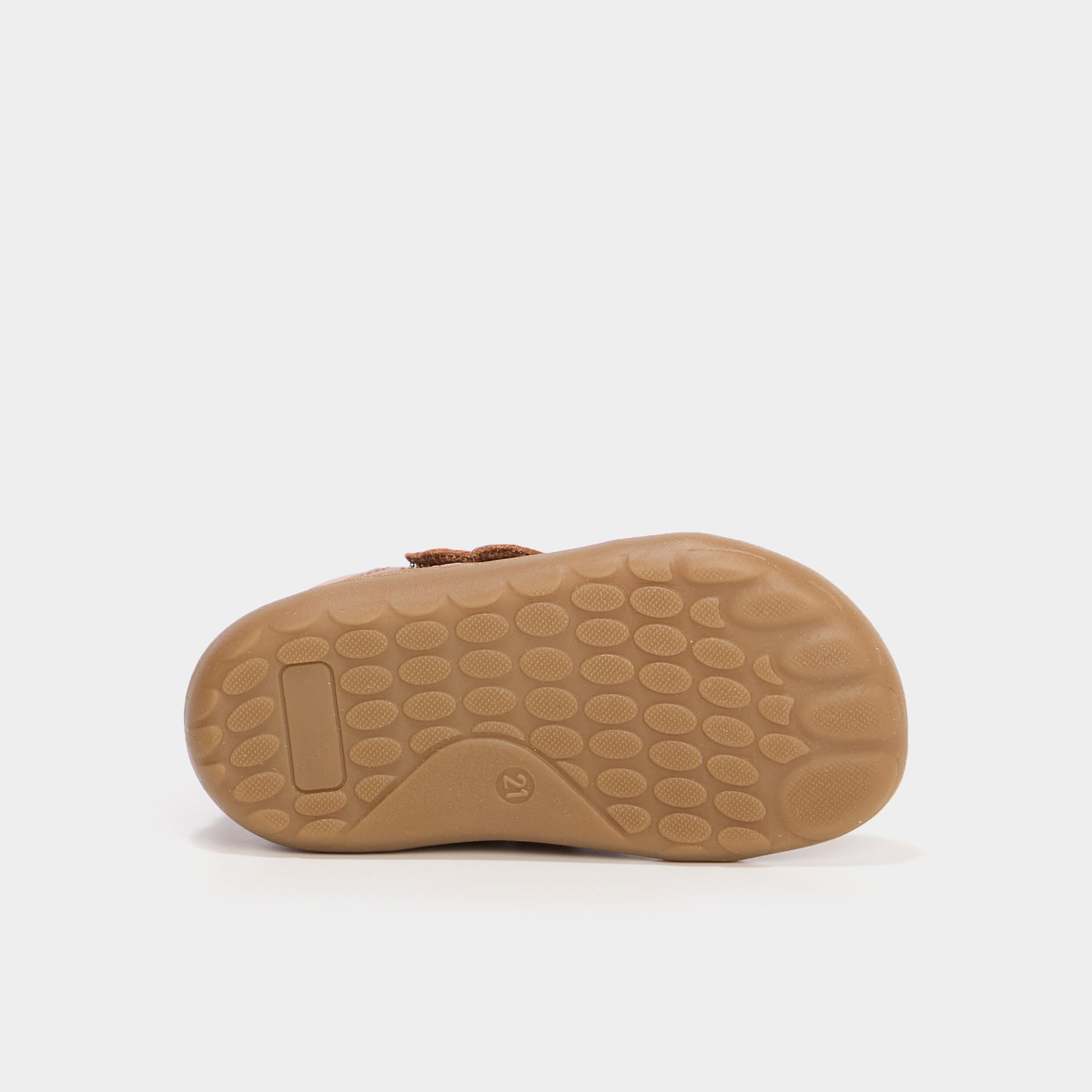 Bottillons scratchs cuir semelle souple marron bébé garçon