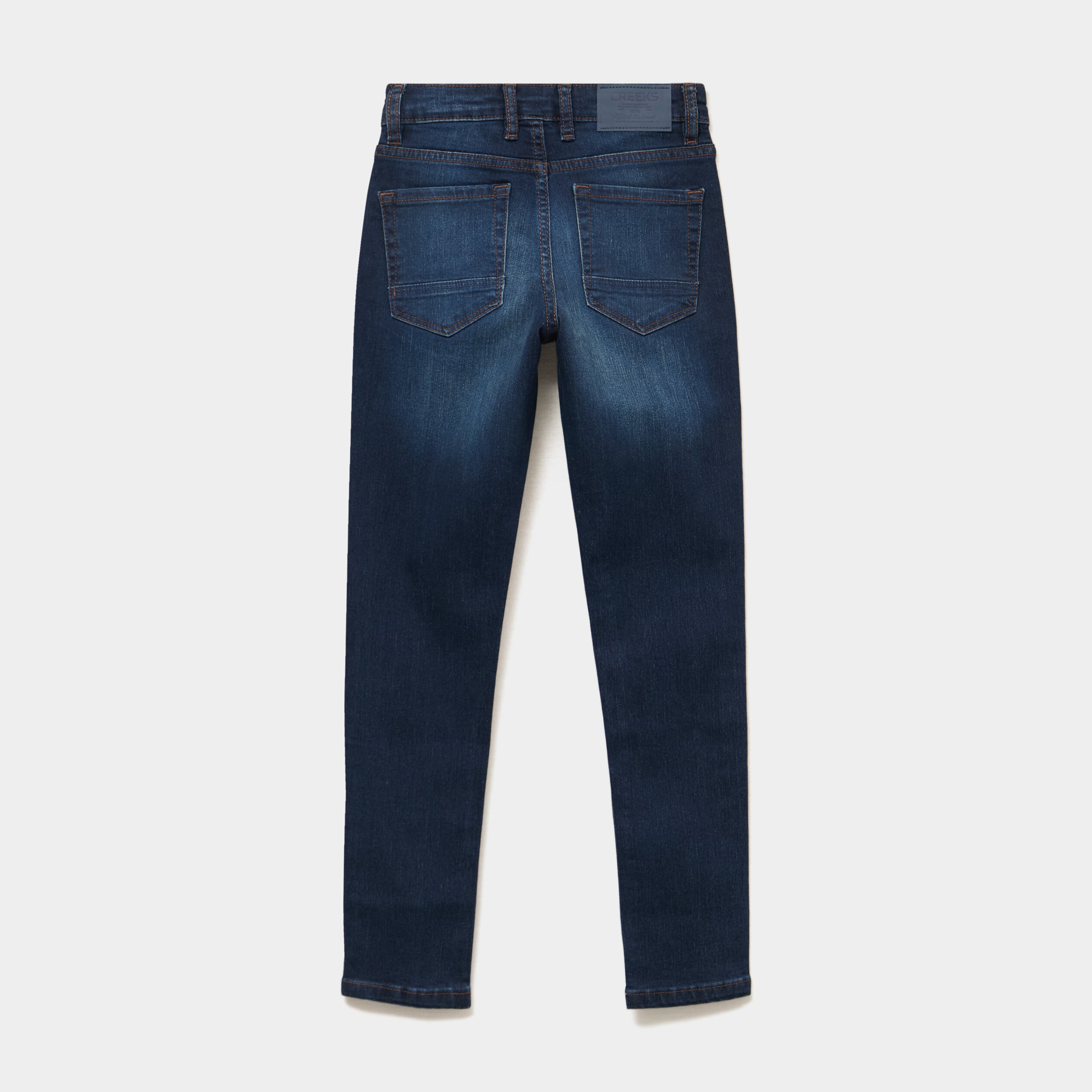 Jean skinny 5 poches taille ajustable bleu fonc&eacute; gar&ccedil;on