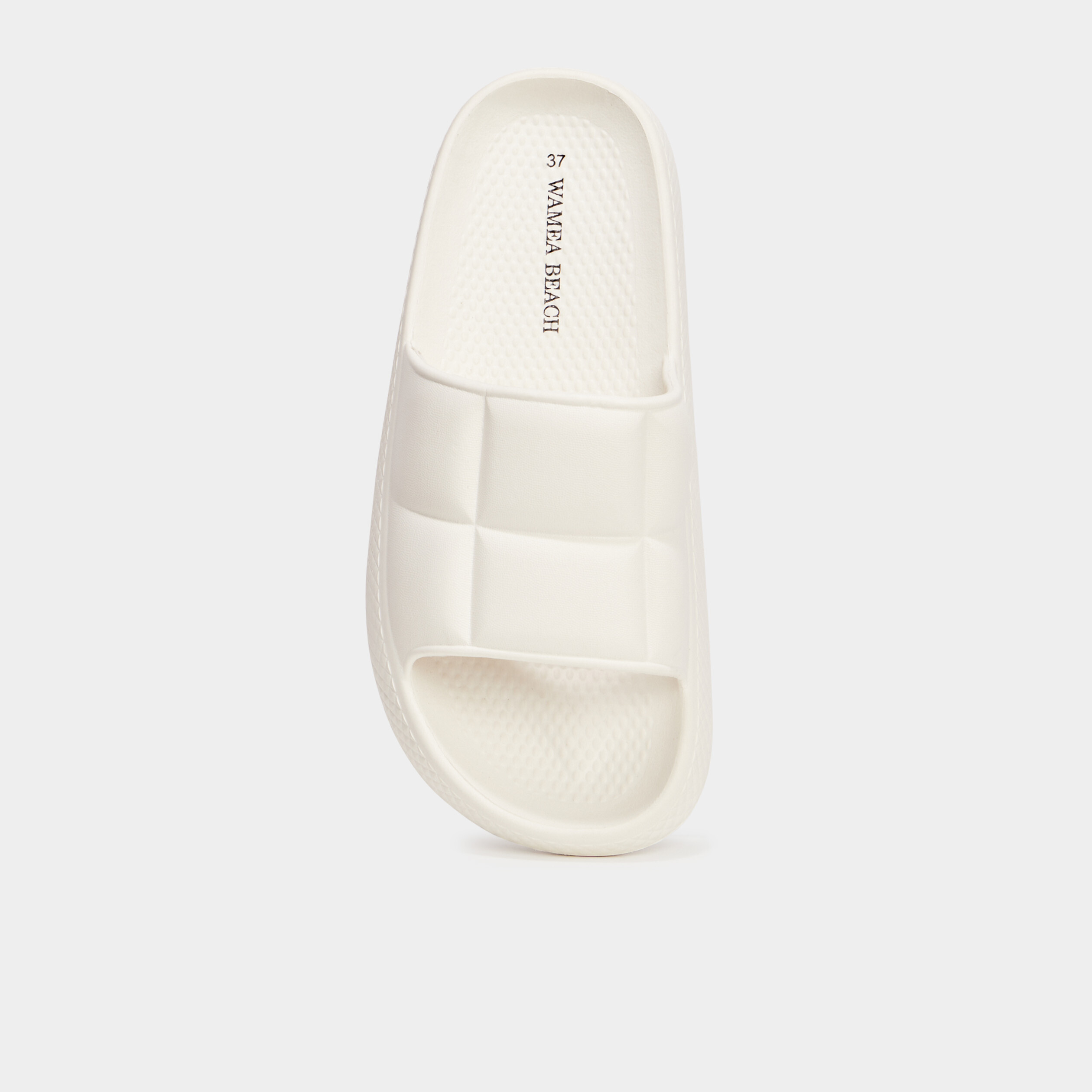 Claquettes matelass&eacute;es Wamea Beach blanc femme