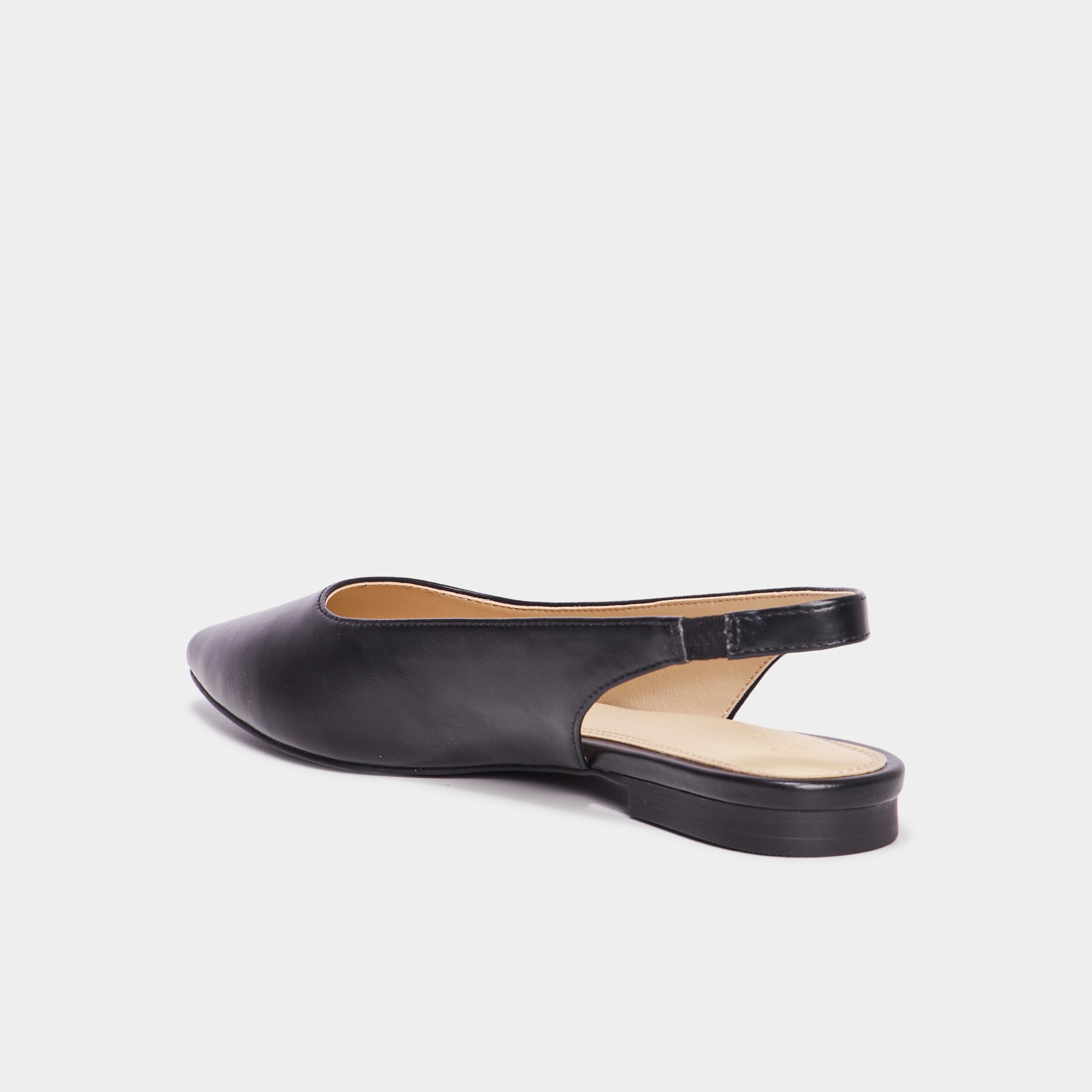 Ballerines slingback pointues noir femme