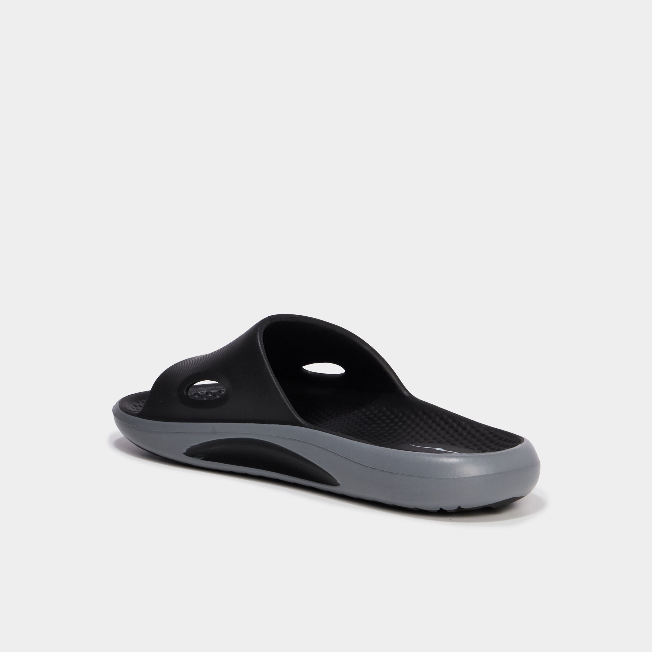 Mules compens&eacute;es avec bride large noir homme
