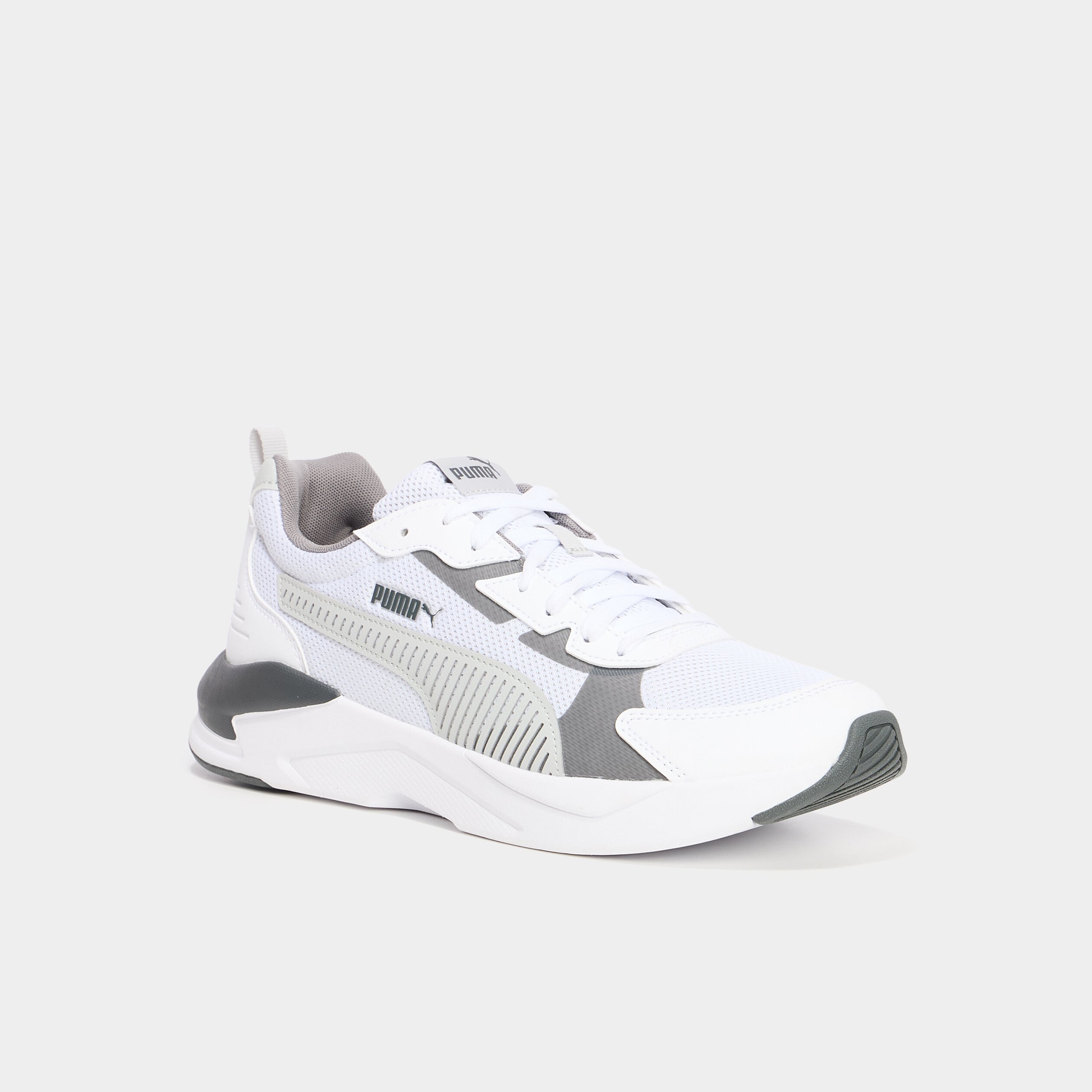 Baskets running &agrave; lacets Puma gris homme