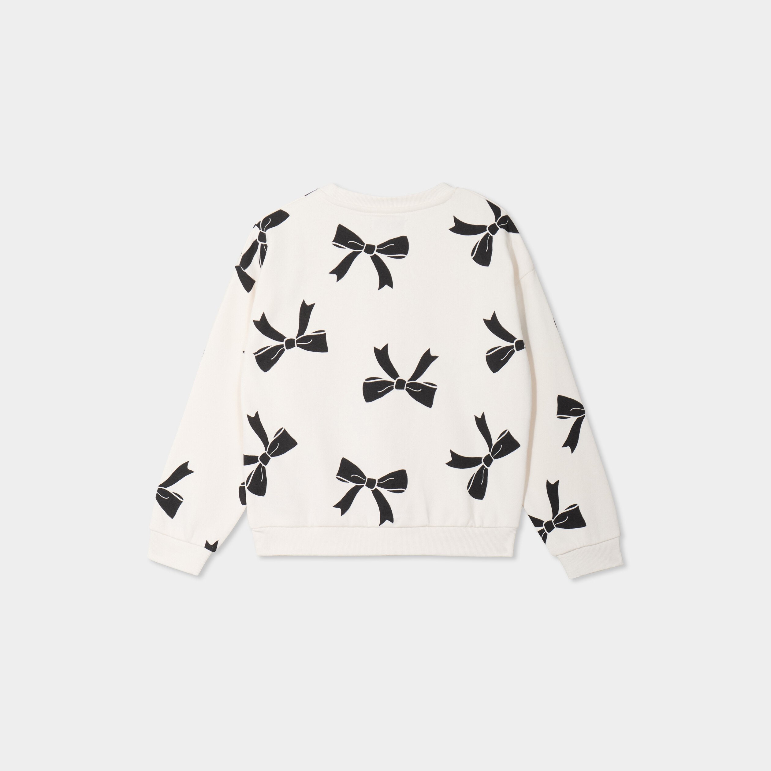 sweat col rond manches longues beige fille Sweat col rond manches longues beige fille