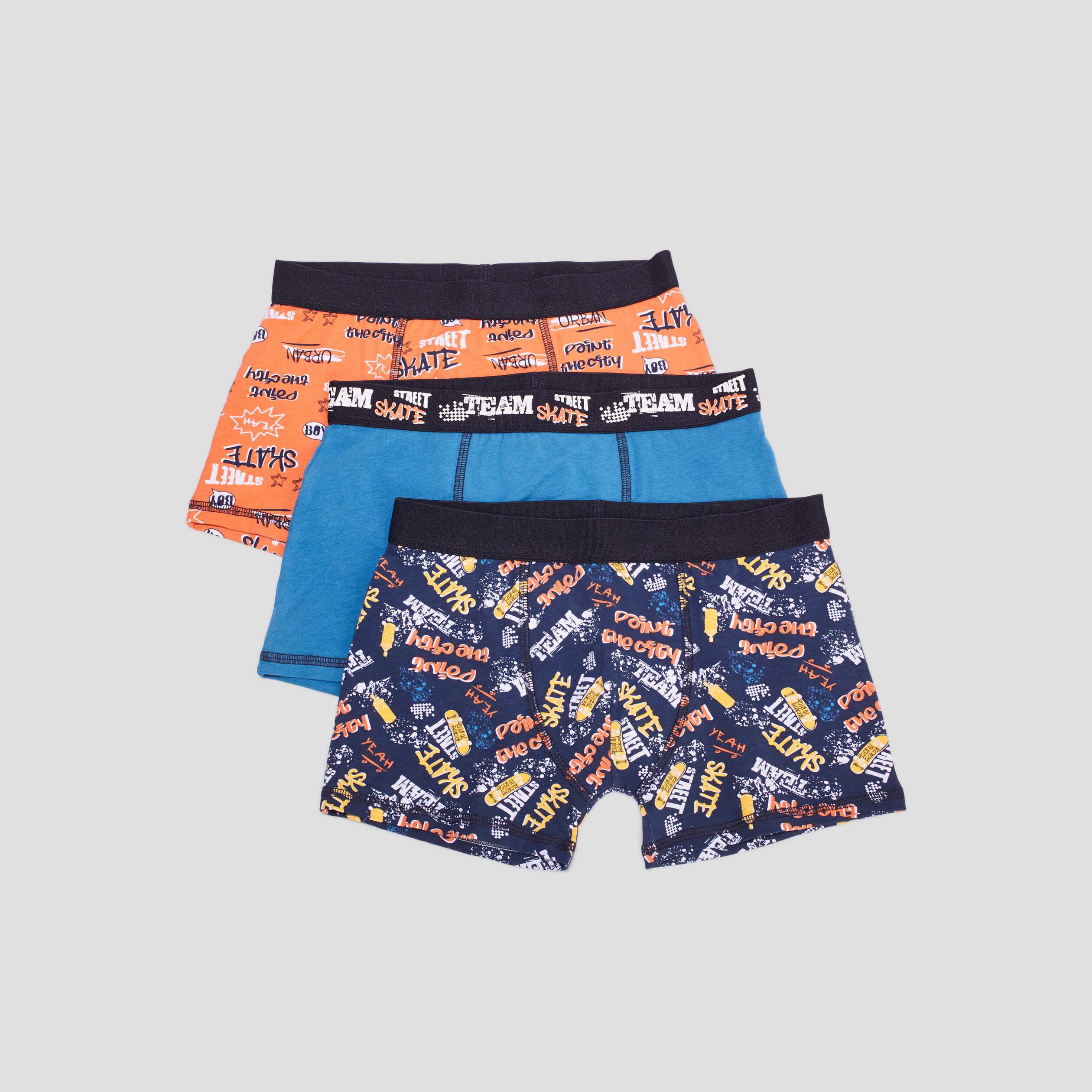 lot 3 boxers coton bleu garcon Lot 3 boxers coton bleu garçon