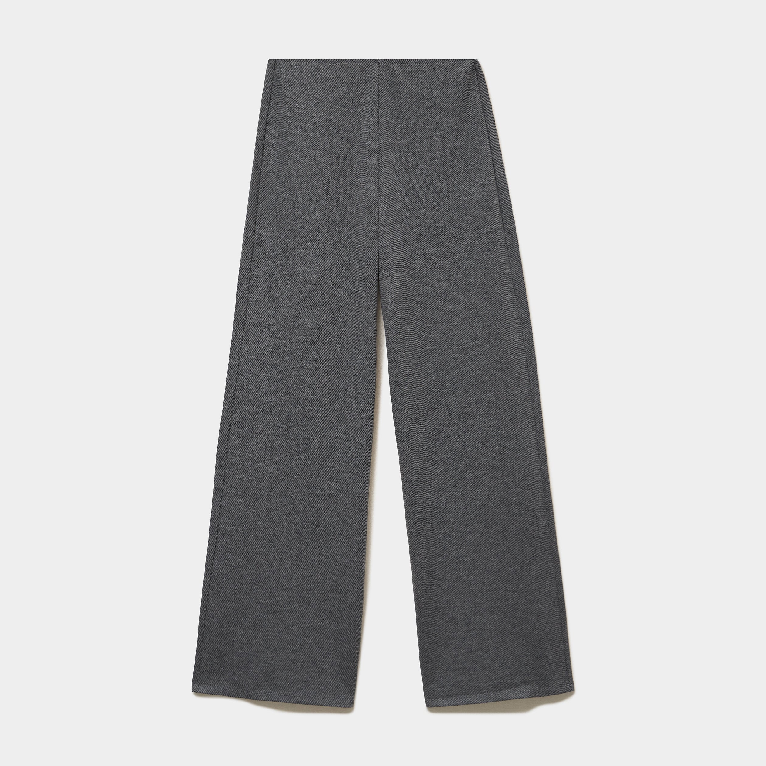 Pantalon large fluide effet cr&ecirc;pe gris fonc&eacute; femme