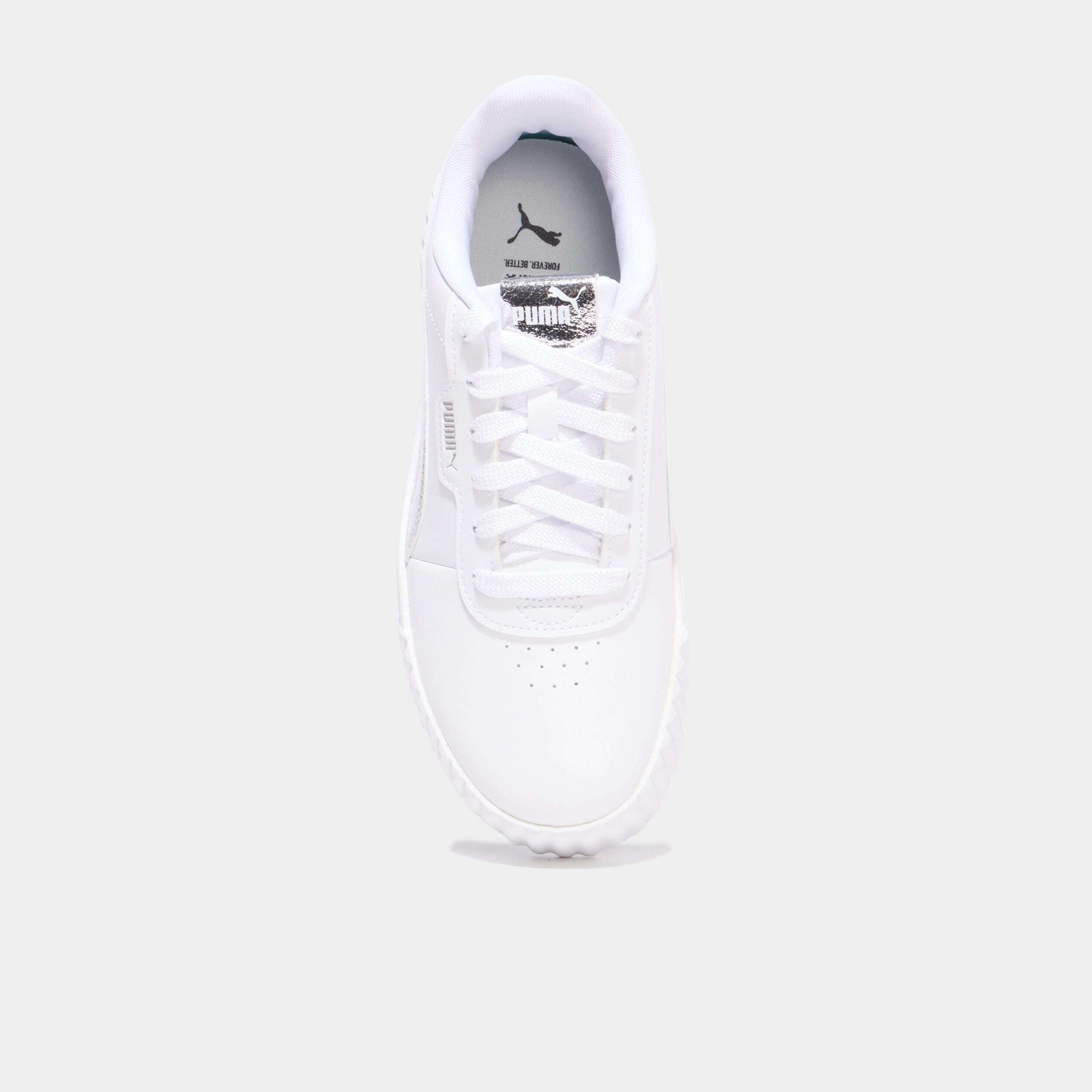 Tennis basses &agrave; lacets Carina 3.0 Puma gris argent femme