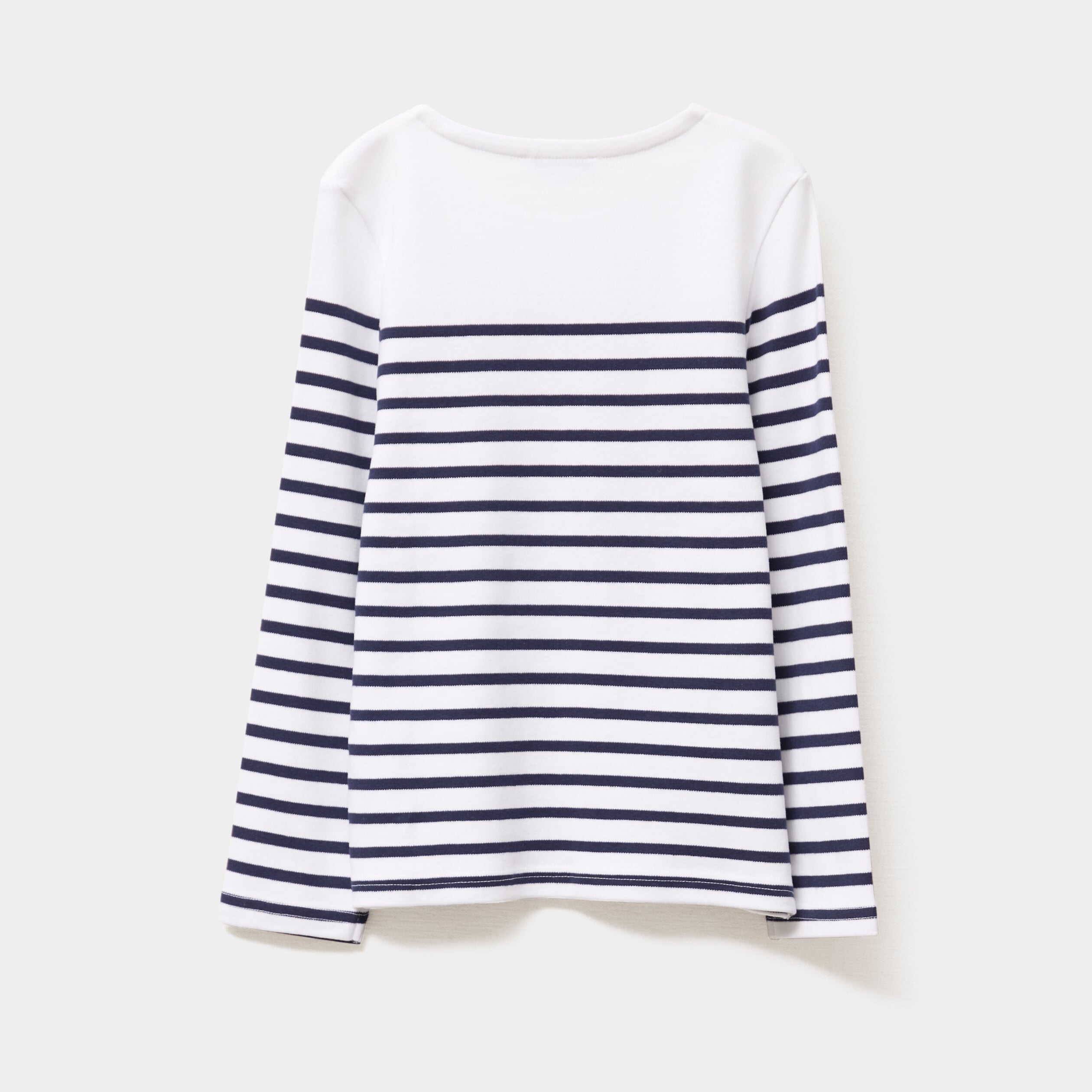 T-shirt marini&egrave;re manches longues coton ecru fille