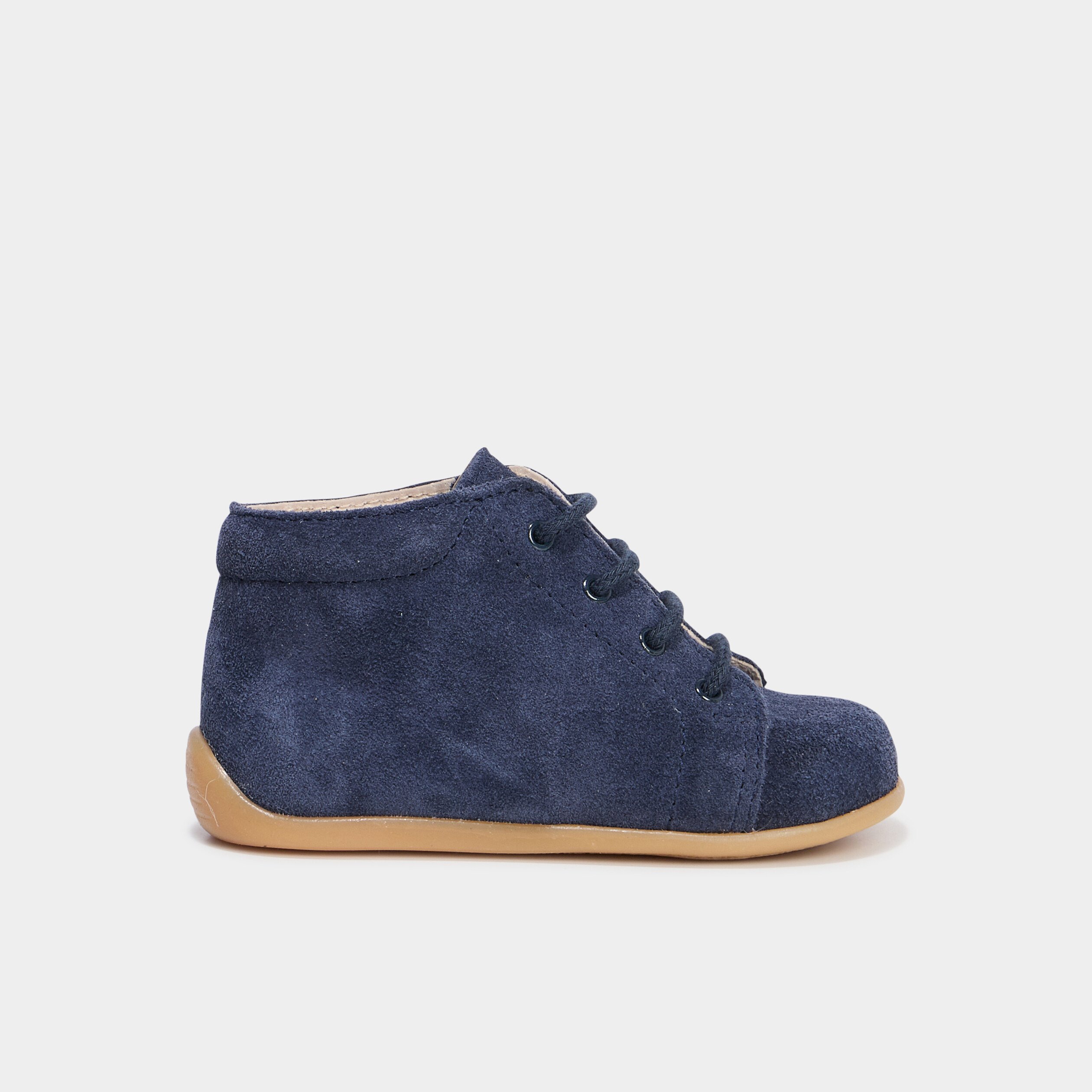 bottillons cuir suedine semelle souple bleu marine bebeg Bottillons cuir suédine semelle souple bleu marine bébé garçon
