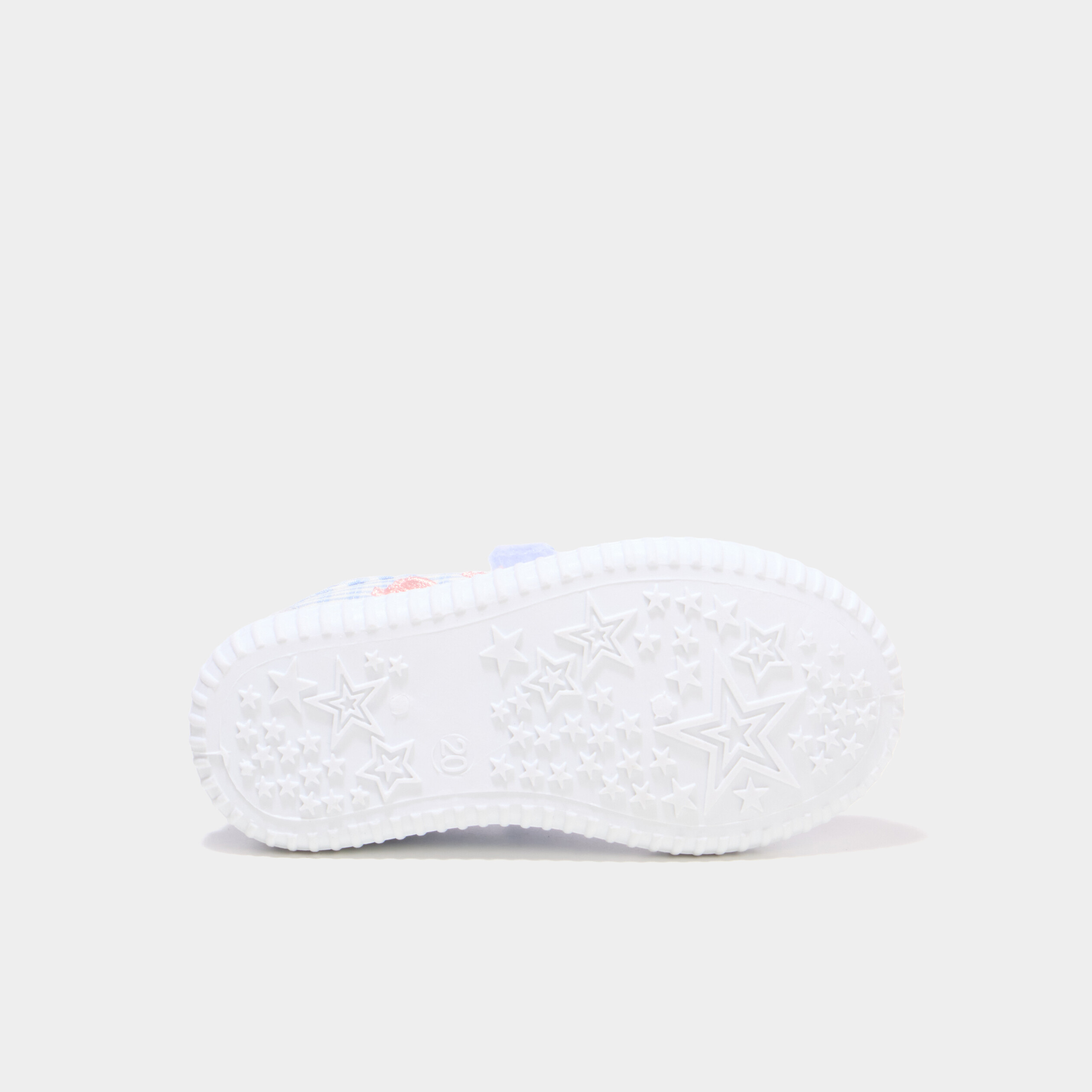 Tennis basses toile semelle souple bleu ciel b&eacute;b&eacute; fille