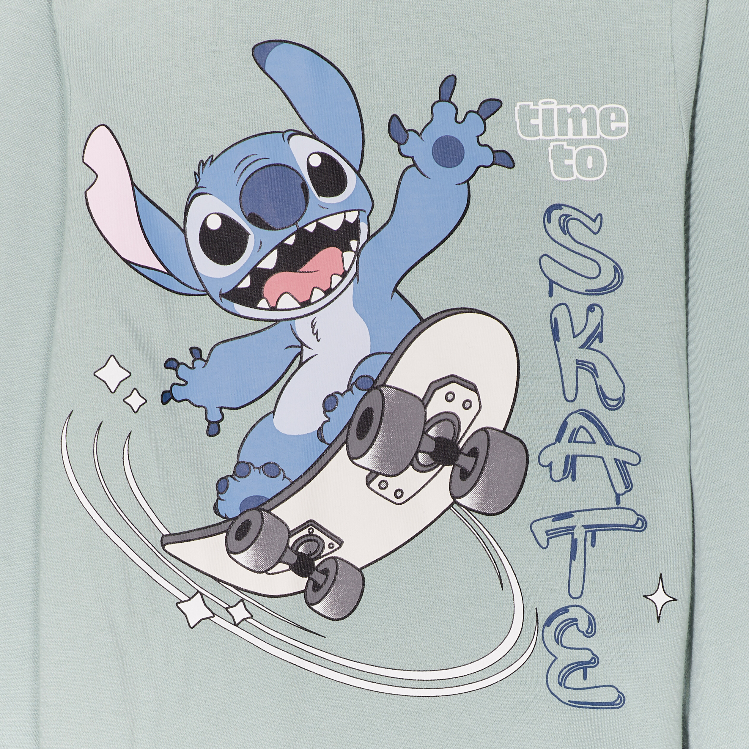 ensemble pyjama haut et bas coton stitch vert clair garcon Ensemble pyjama haut et bas coton Stitch vert clair garçon