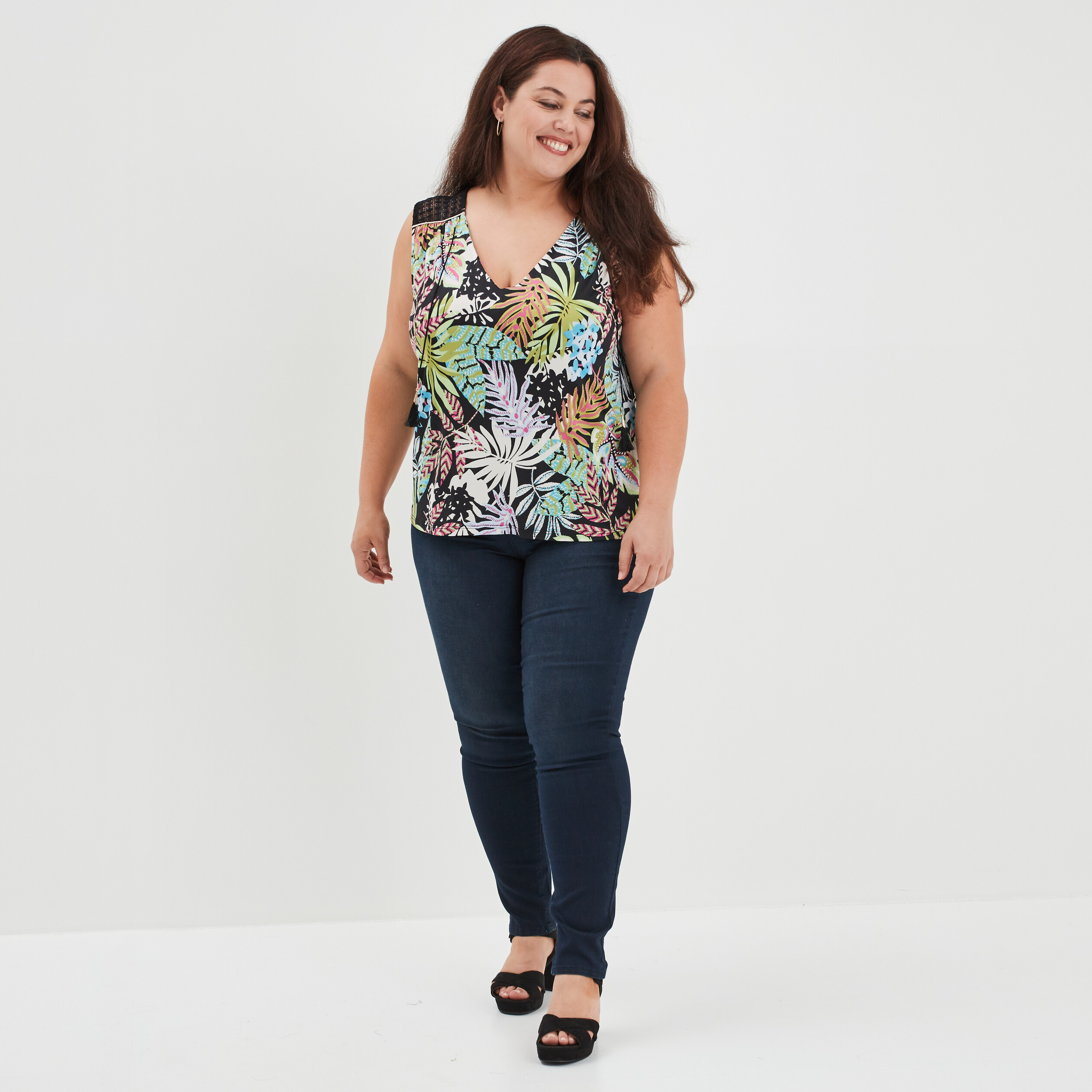 Débardeur Dentelle Free People – Taille S – Crème/Beige – Occasion Très Bon État