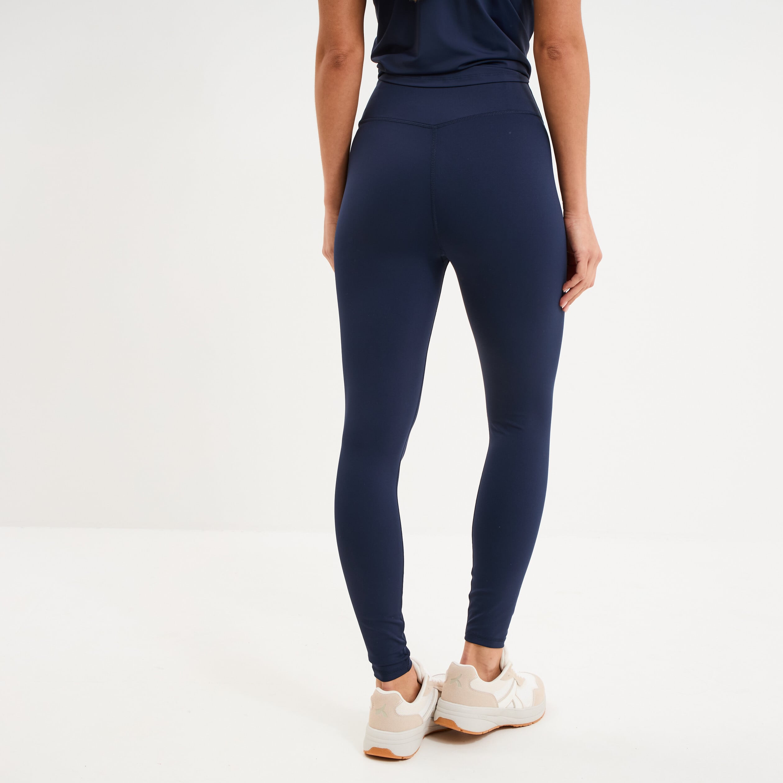 Legging de sport taille haute bleu marine femme
