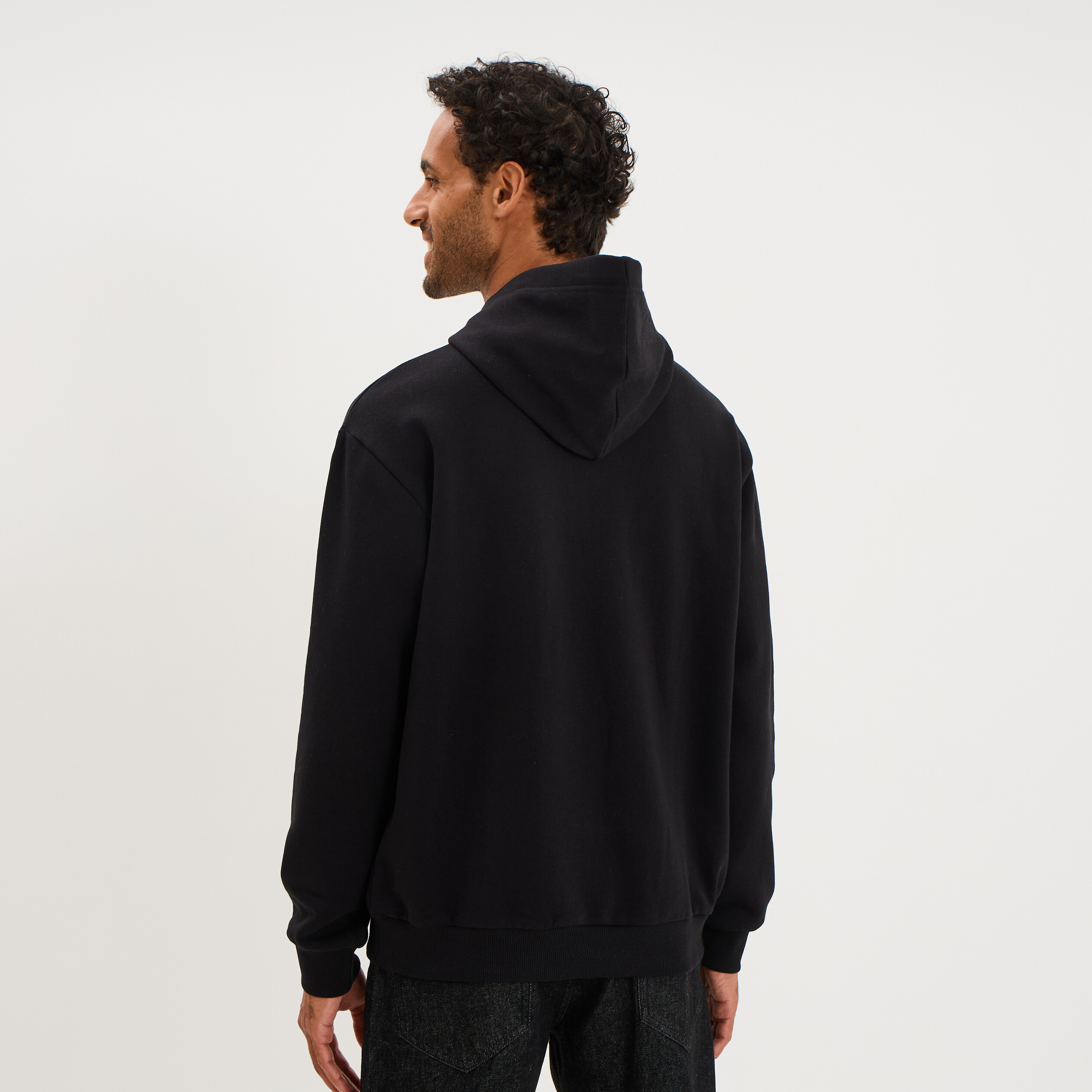Sweat hoodie 1 poche &agrave; capuche Mustang noir homme