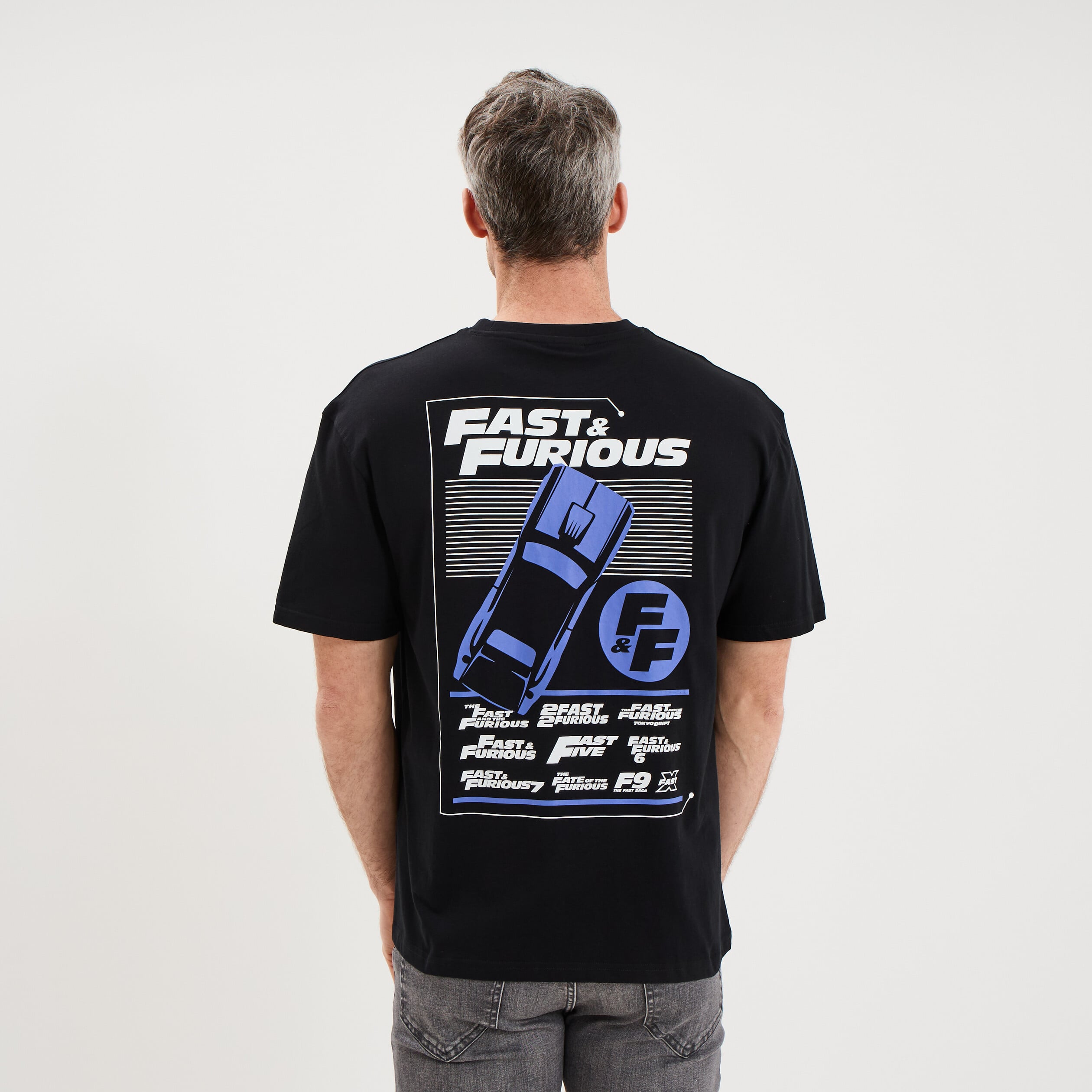 T-shirt coton Fast and Furious noir homme